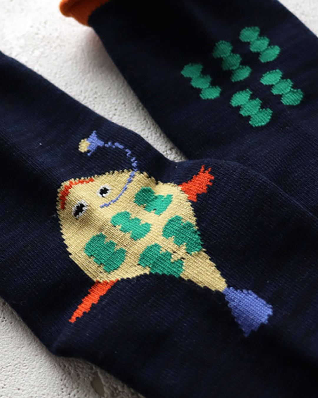 【3足】おさかな キッズクルーソックス
