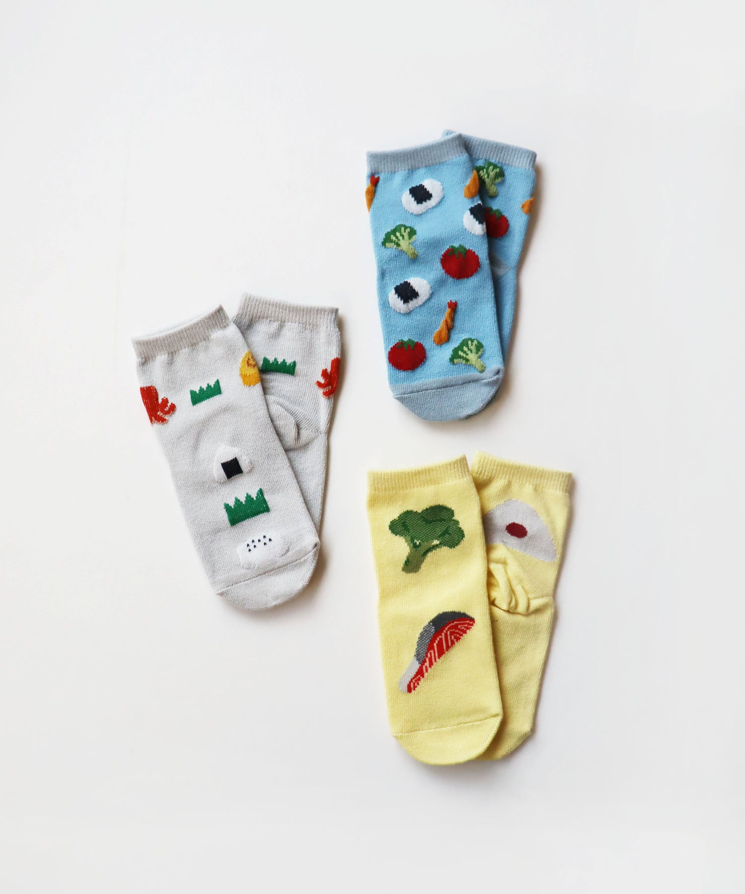 【3足組】お弁当 キッズ ショートソックス