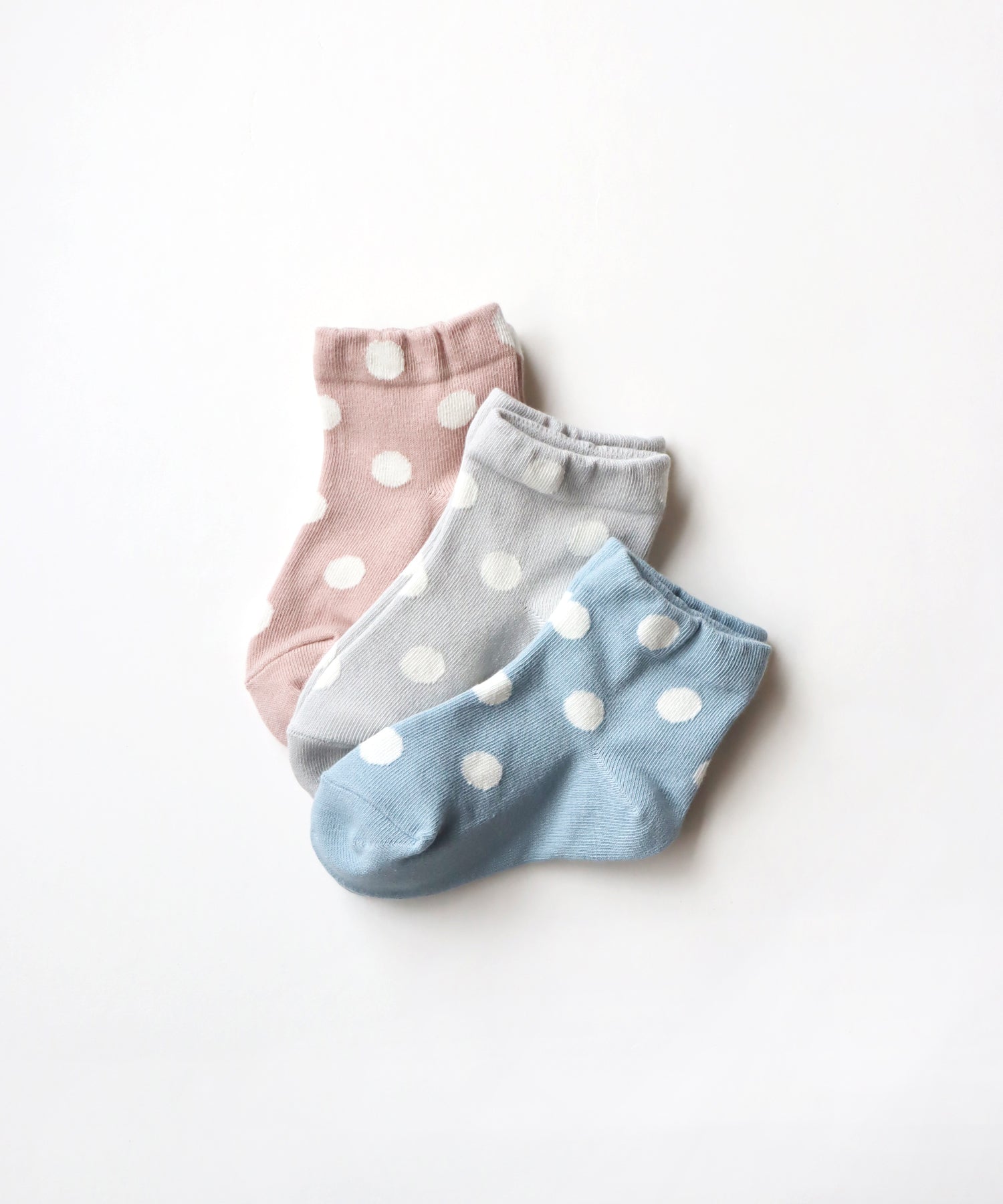 【3足組】スタンダードドット キッズ ショートソックス