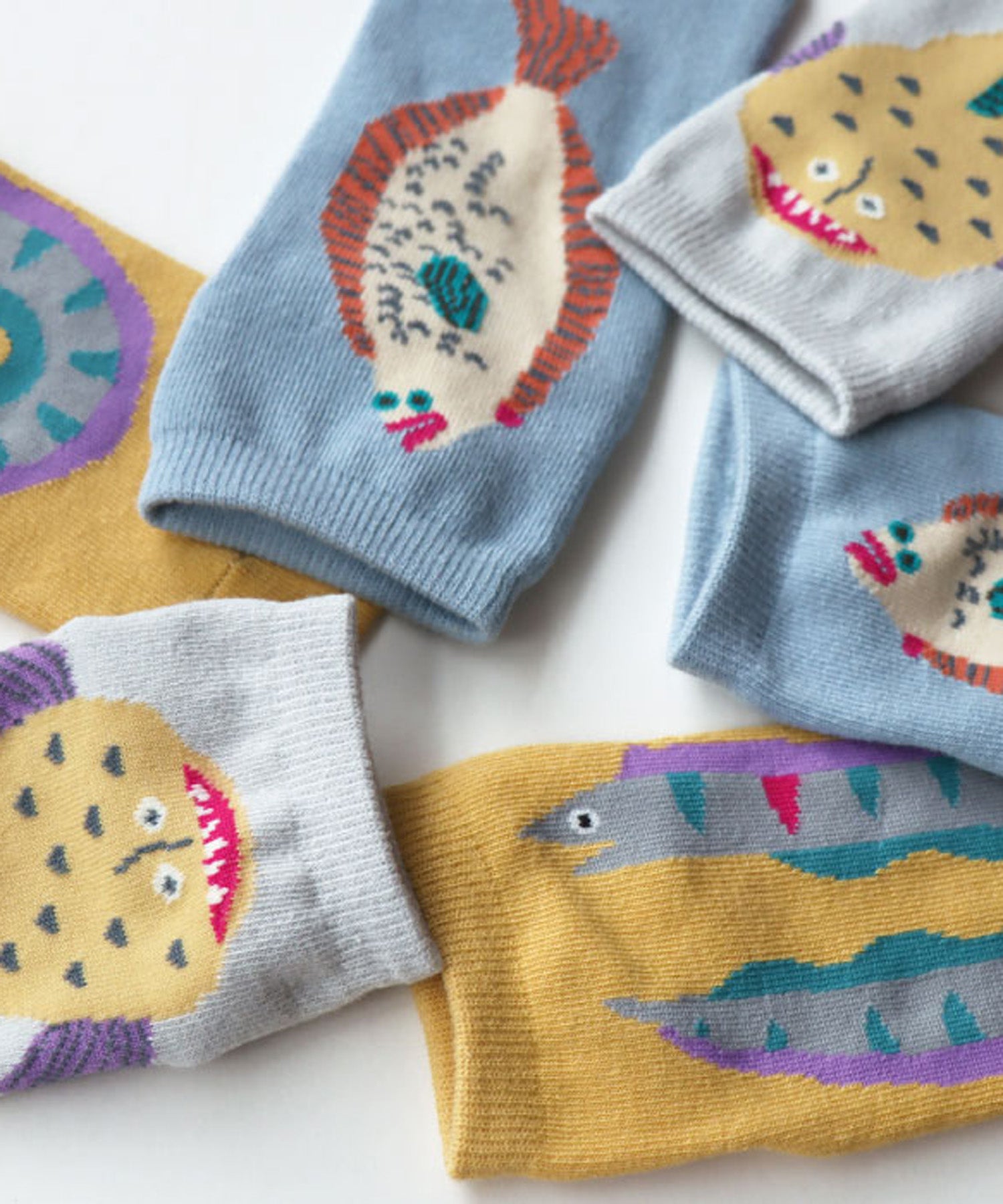 【3足組】じっとしてる魚 キッズ アンクルソックス