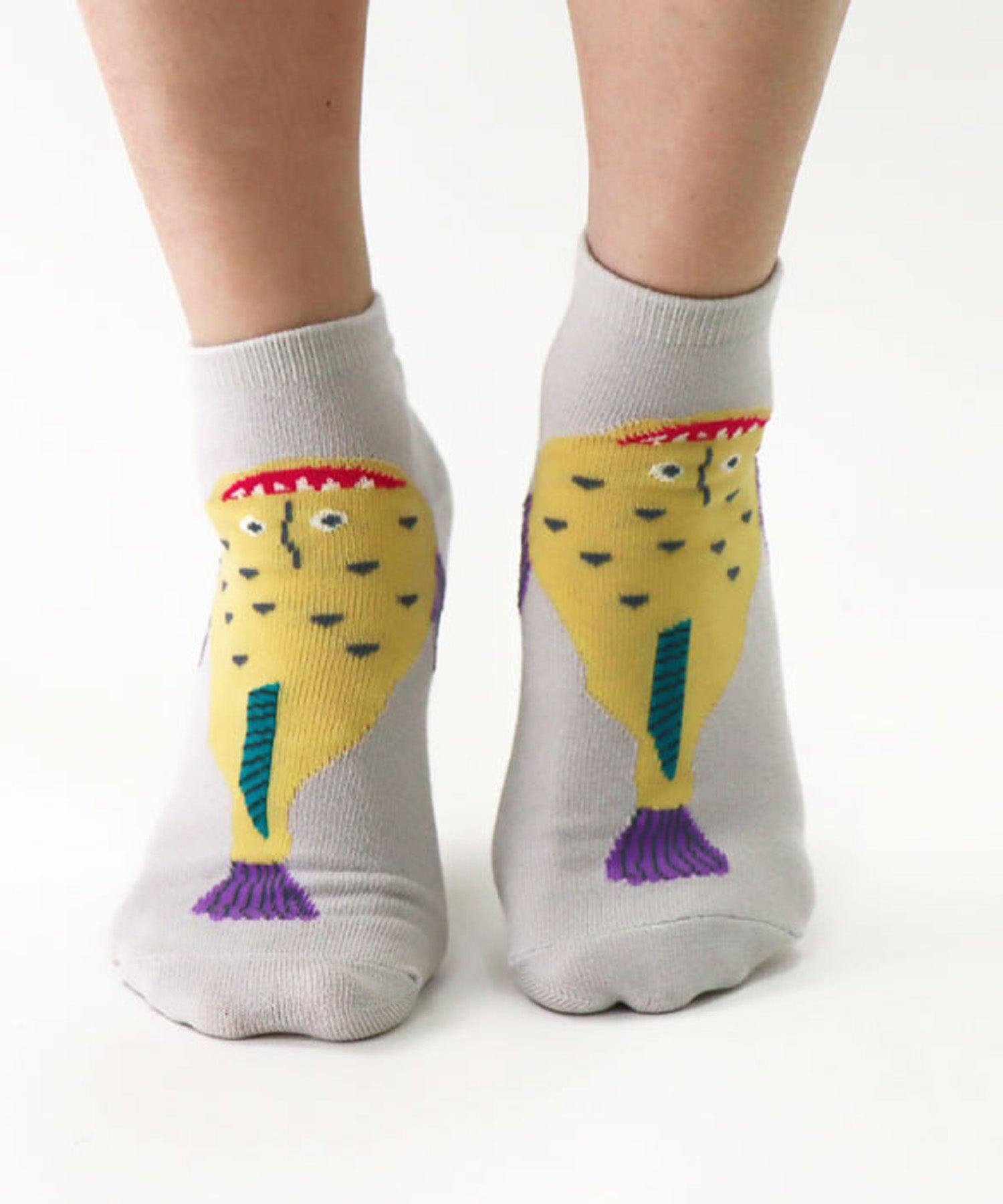 【3足組】じっとしてる魚 キッズ アンクルソックス