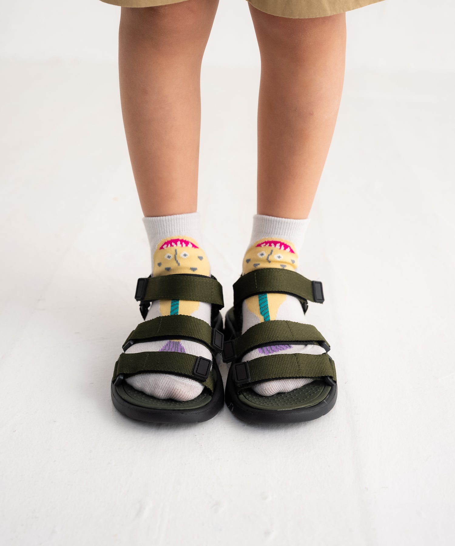 【3足組】じっとしてる魚 キッズ アンクルソックス