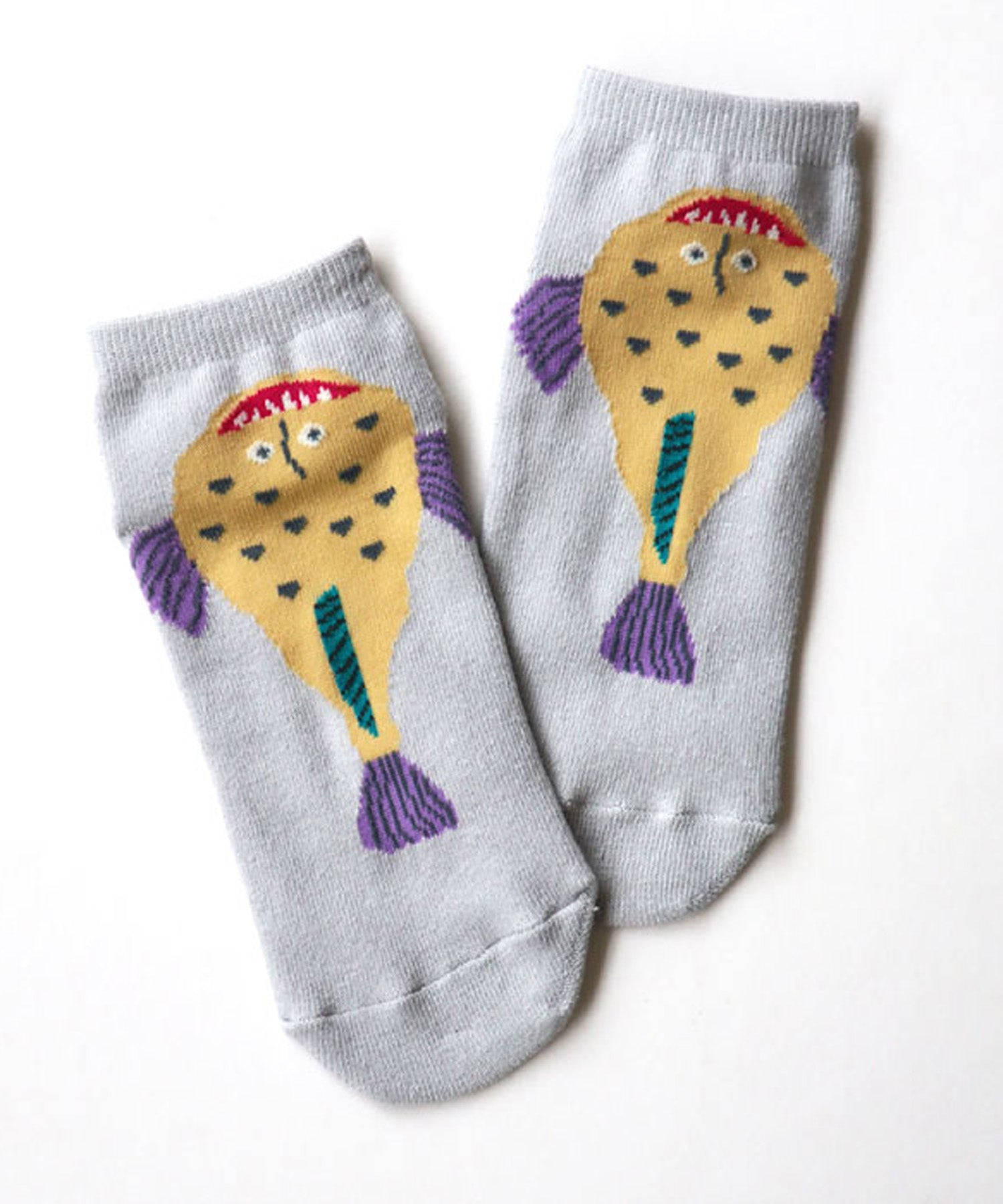 【3足組】じっとしてる魚 キッズ アンクルソックス