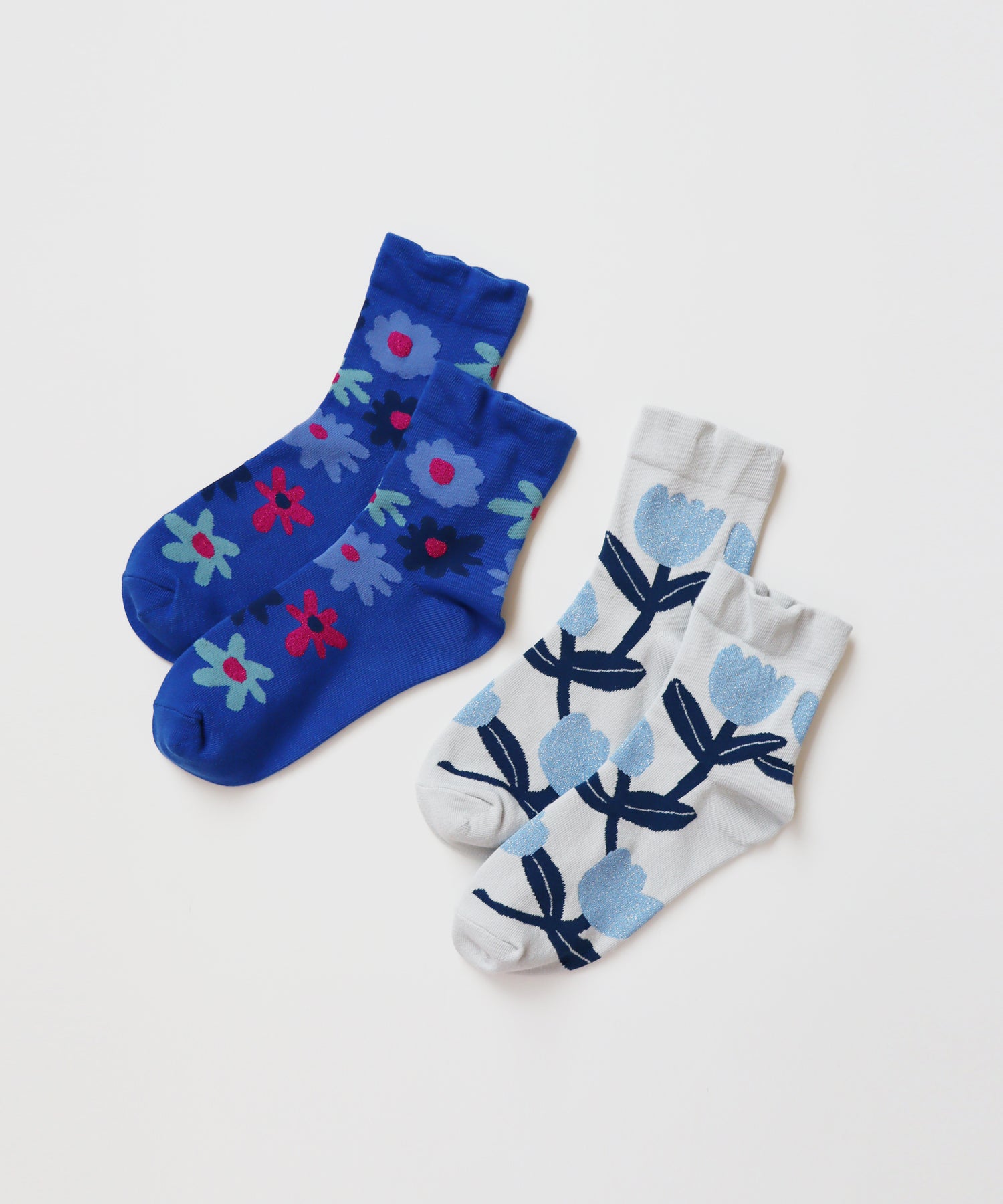 〈TIME SALE〉【2足組】フラワーガーデン ショートソックス