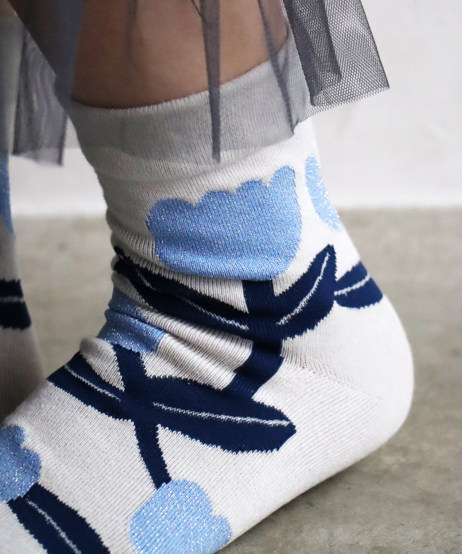 〈TIME SALE〉【2足組】フラワーガーデン ショートソックス