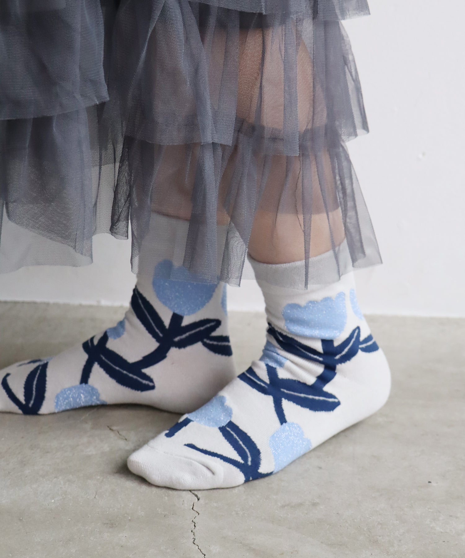 〈TIME SALE〉【2足組】フラワーガーデン ショートソックス