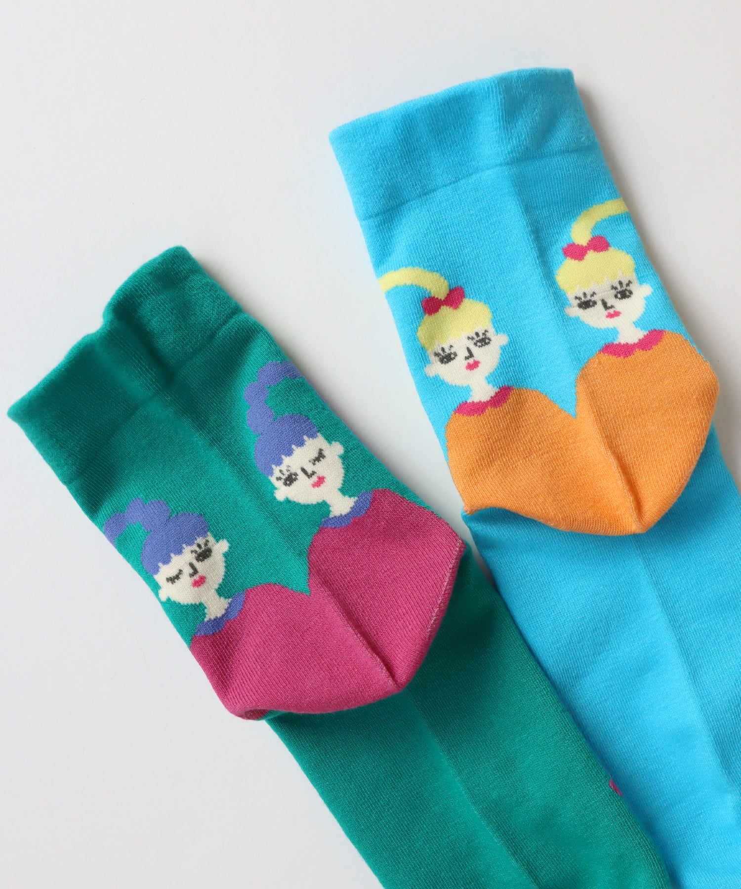 〈TIME SALE〉【2足組】ロングヘア―ツインズ ショートソックス