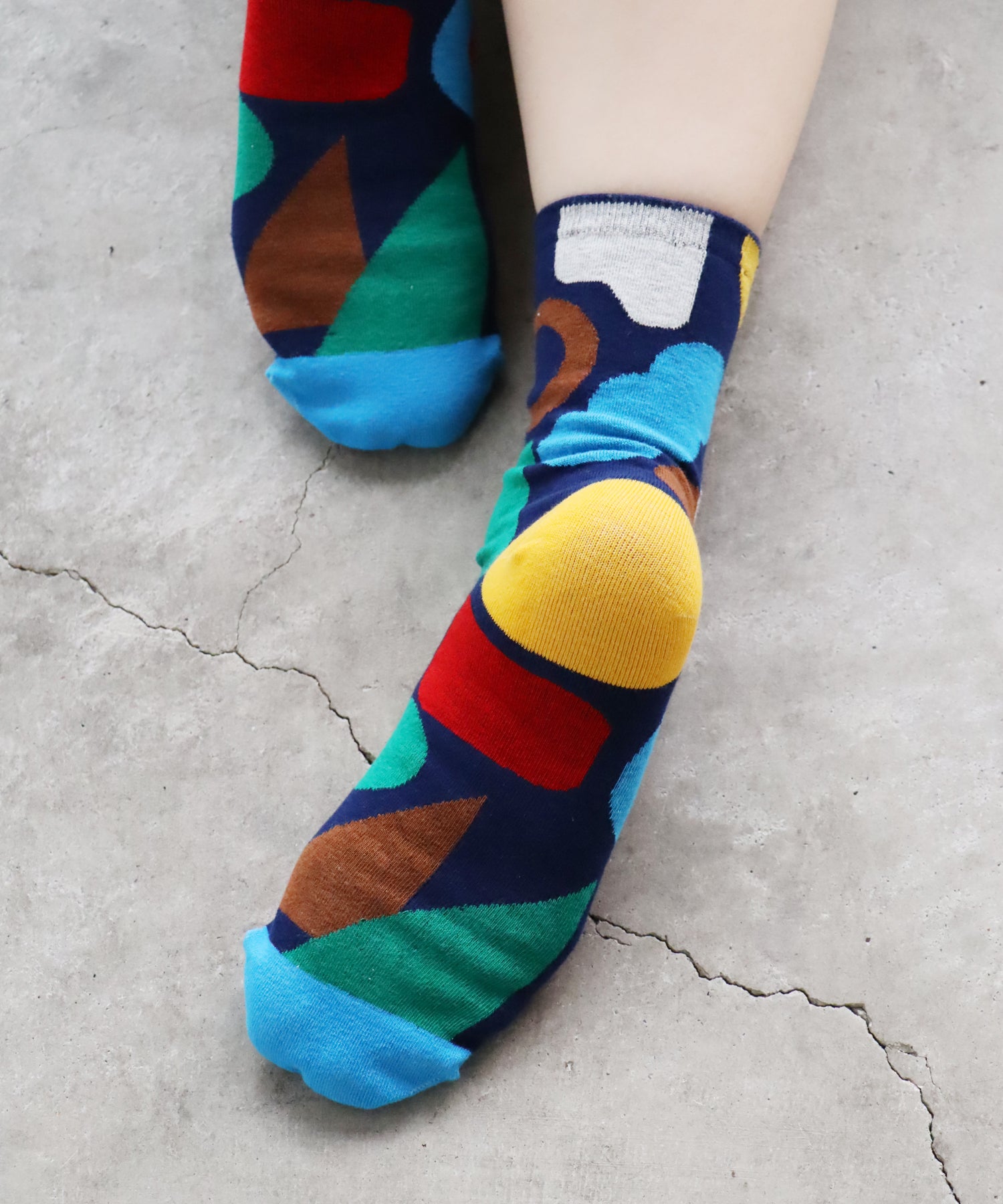 〈TIME SALE〉【2足組】○△□ ショートソックス