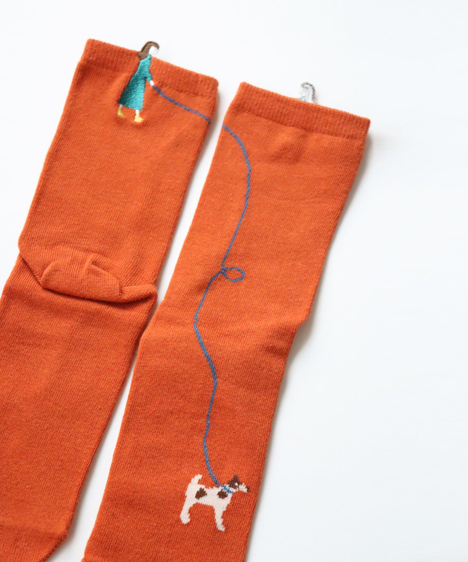 【2足セット】休日のひととき はみ出し刺繍 ショートソックス