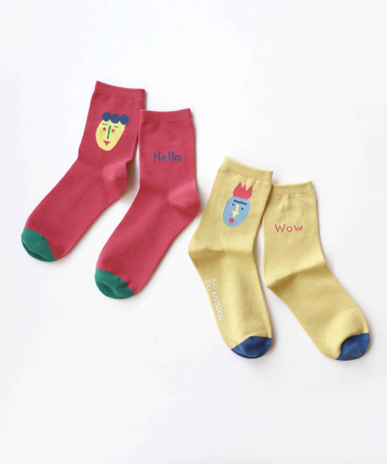 ★予約アイテム10％OFF★【2足組】Hello＆Wow ショートソックス