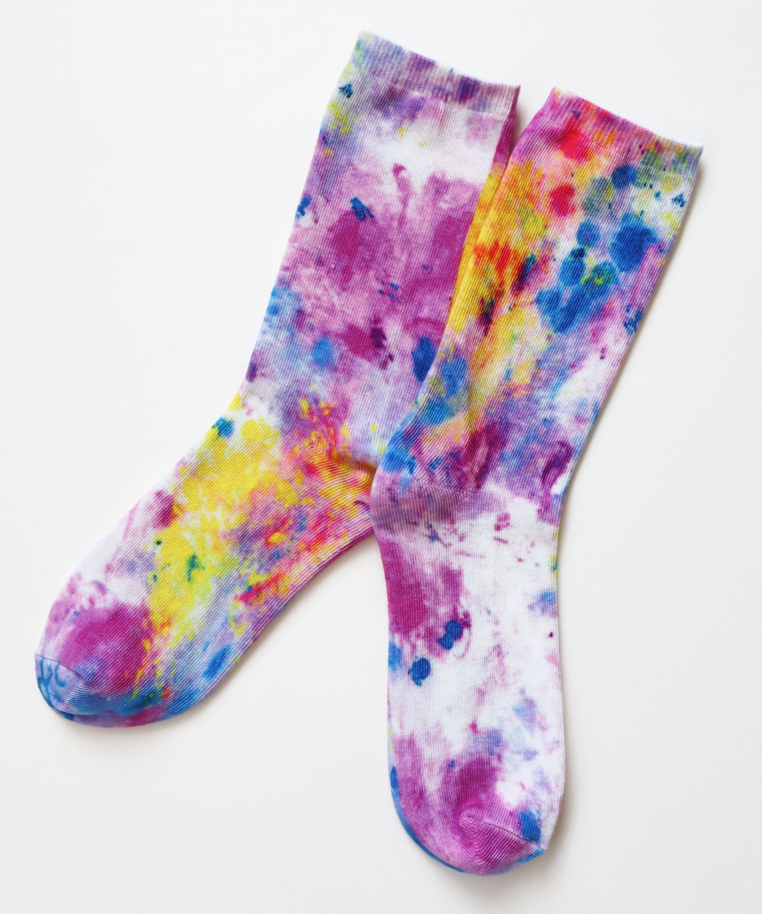 〈TIME SALE〉【2足組】青のねむり色のめざめ プリント クルーソックス