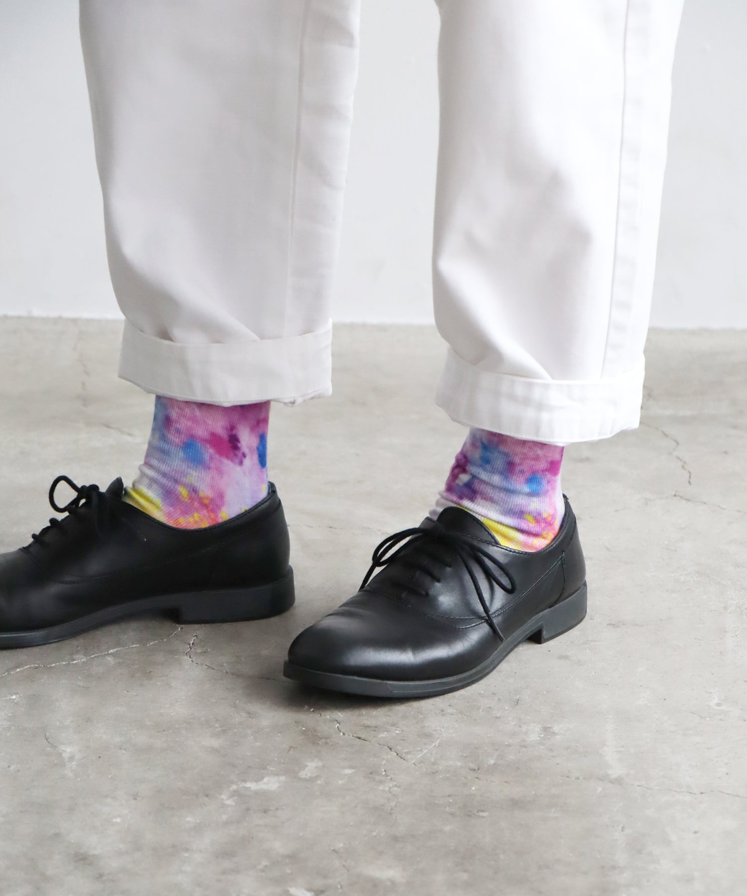 〈TIME SALE〉【2足組】青のねむり色のめざめ プリント クルーソックス