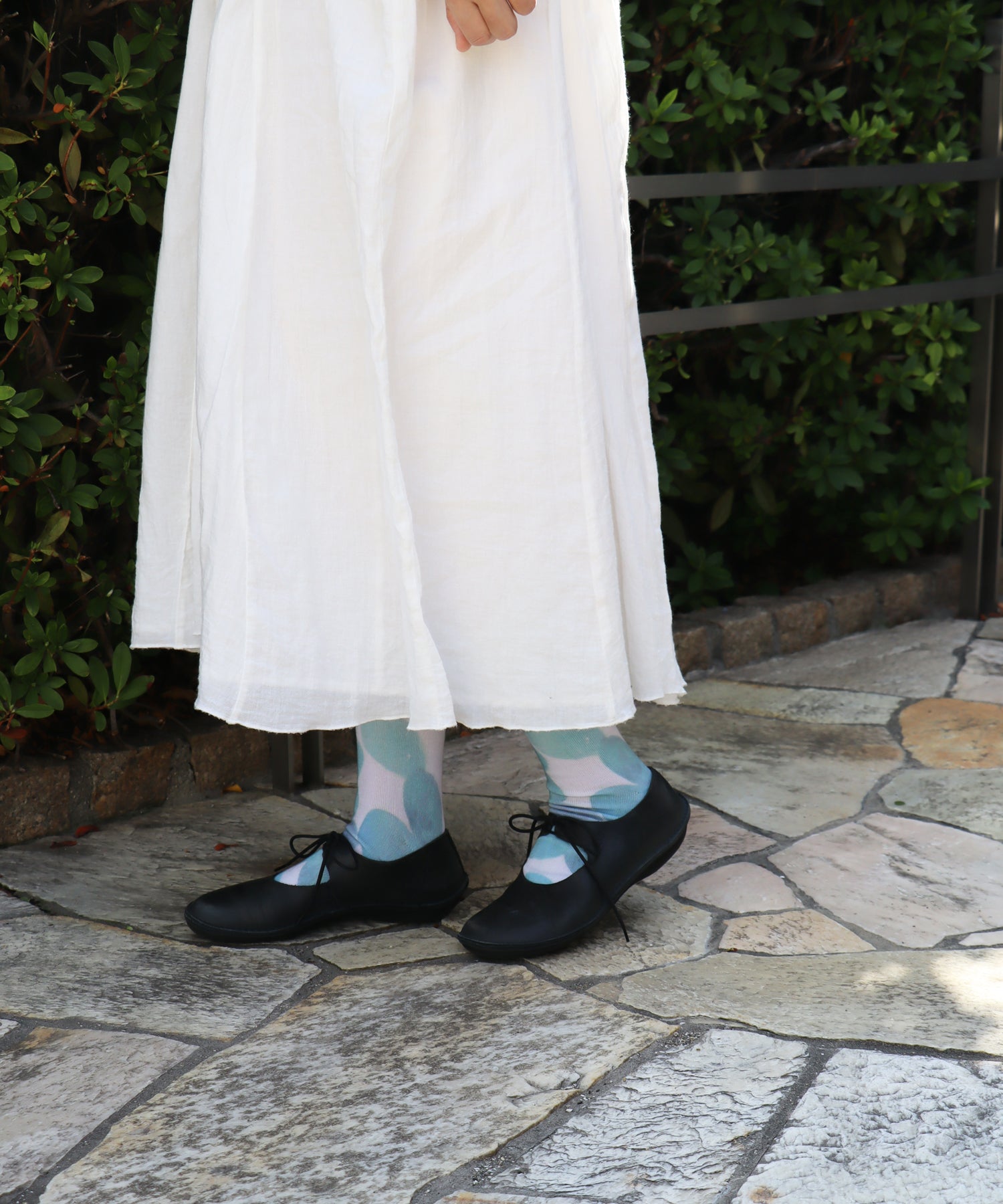 ★予約アイテム10％OFF★【2足組】静かな森の湖畔 プリントクルーソックス