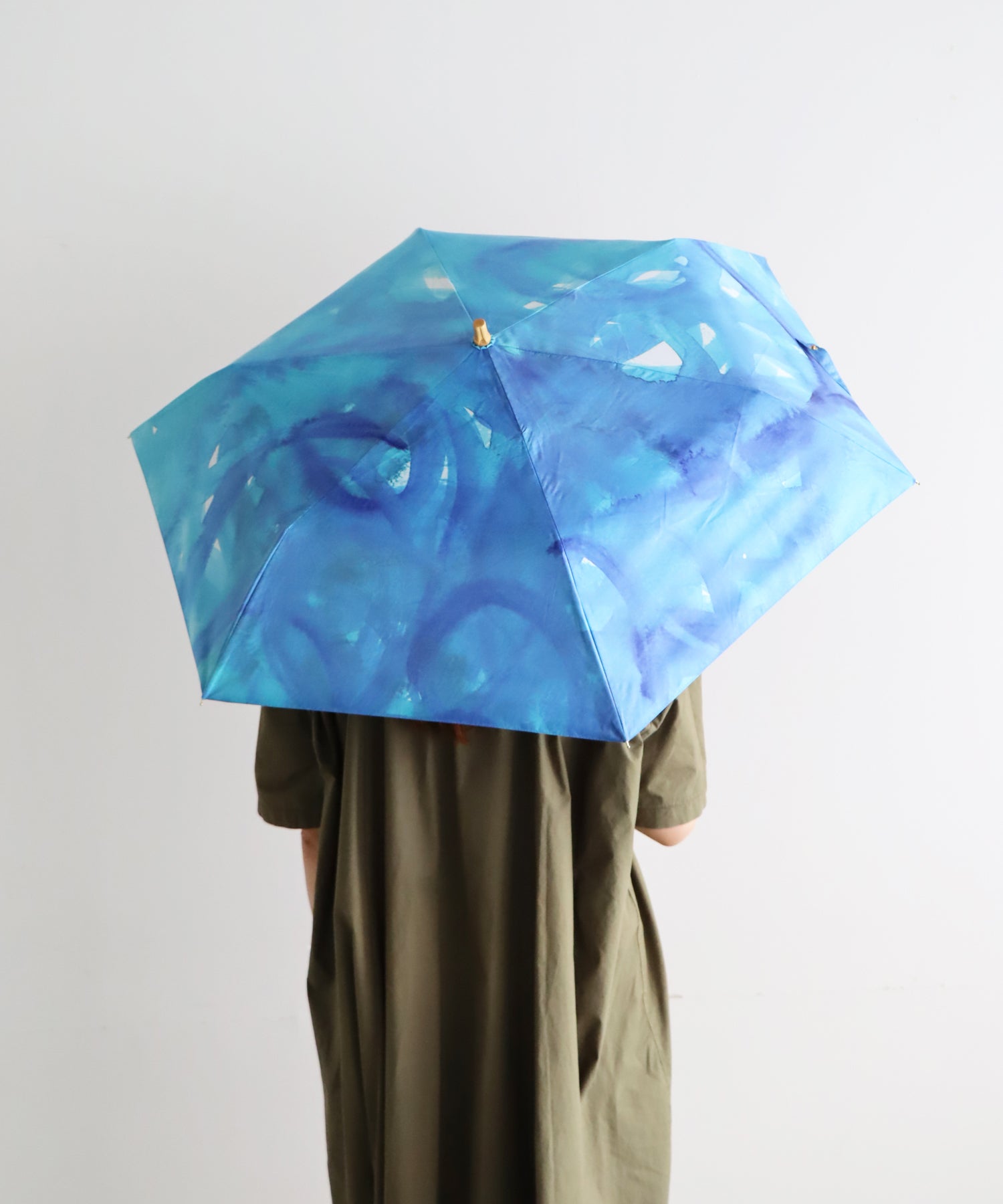 【紫外線対策sale】遮蔽率99.9％カット、晴雨兼用折り畳み日傘 ソライロ モヨウ柄