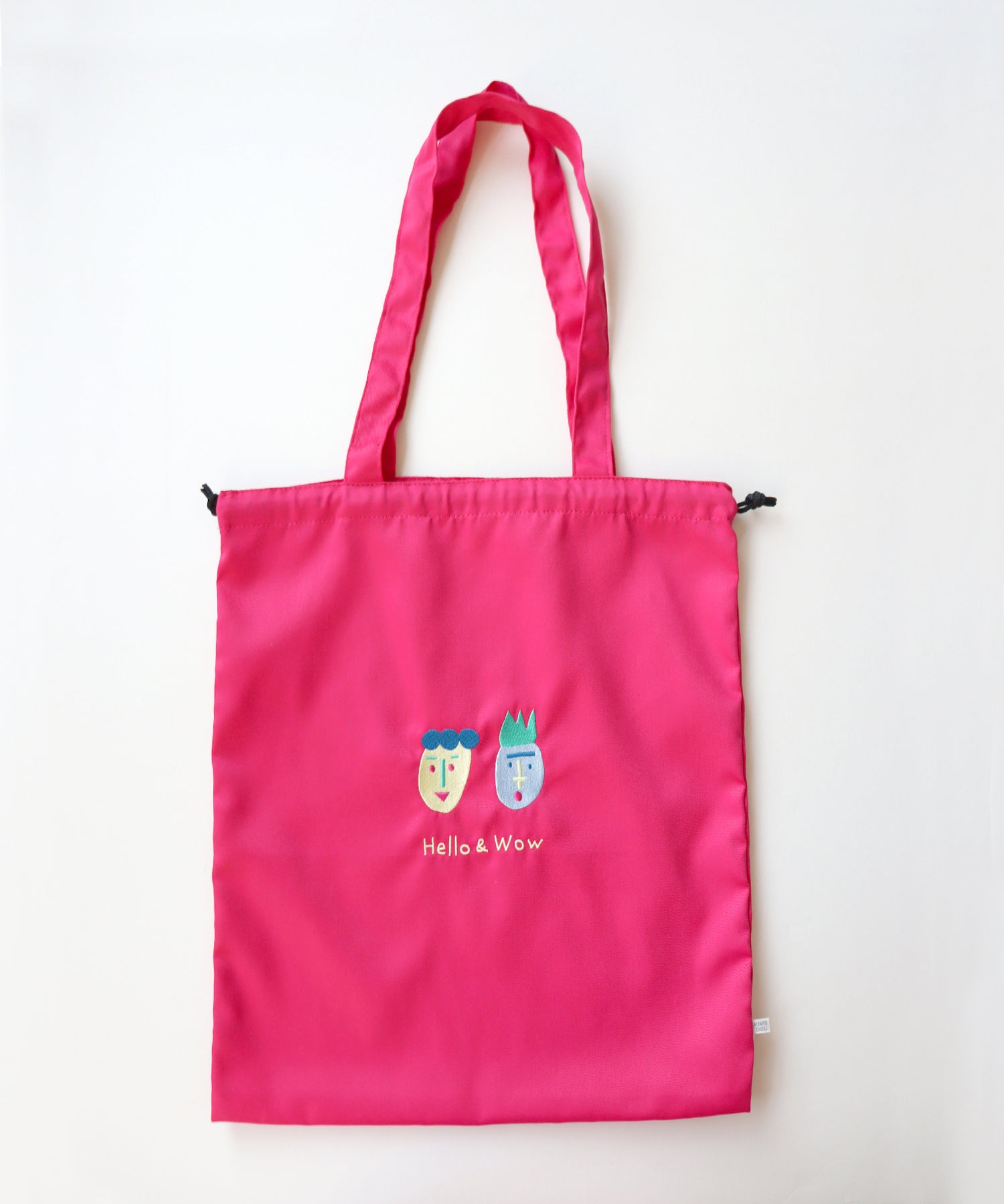 ★予約アイテム10％OFF★ コミカル刺繍 巾着バッグ