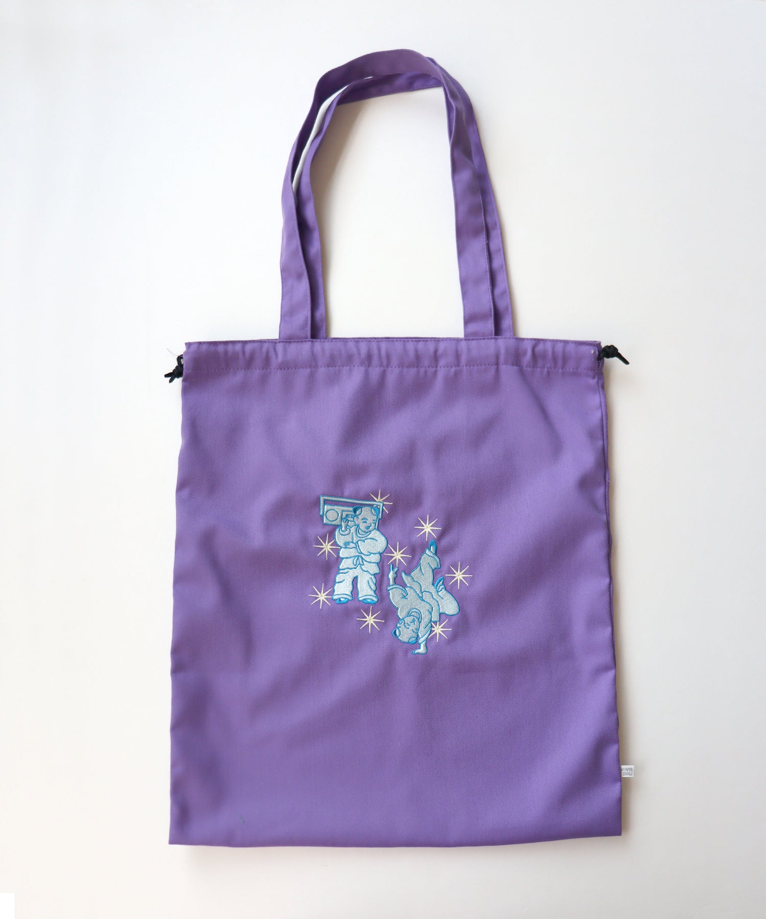 ★予約アイテム10％OFF★ コミカル刺繍 巾着バッグ