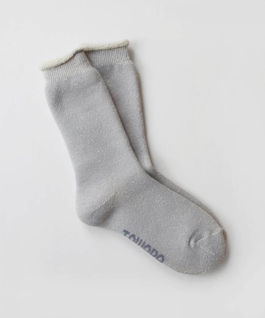 【1P】ふわふわ裏起毛パイル クルーソックス