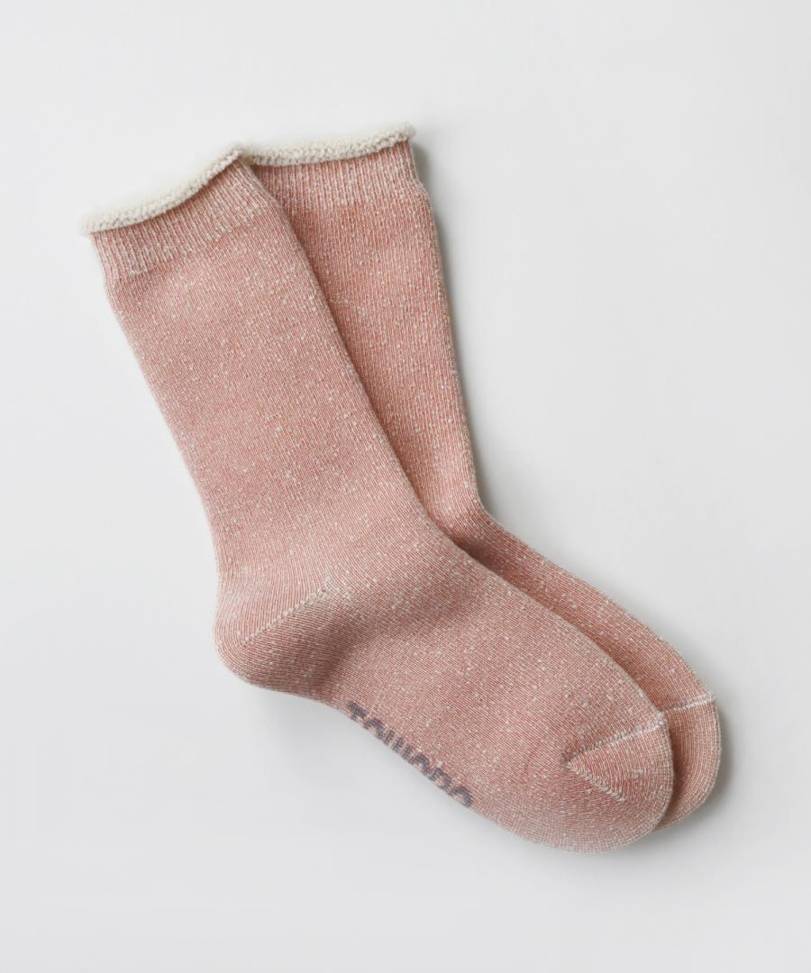 【1P】ふわふわ裏起毛パイル クルーソックス