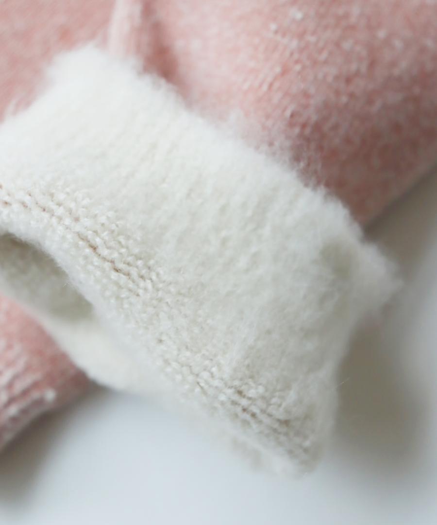 【1P】ふわふわ裏起毛パイル クルーソックス