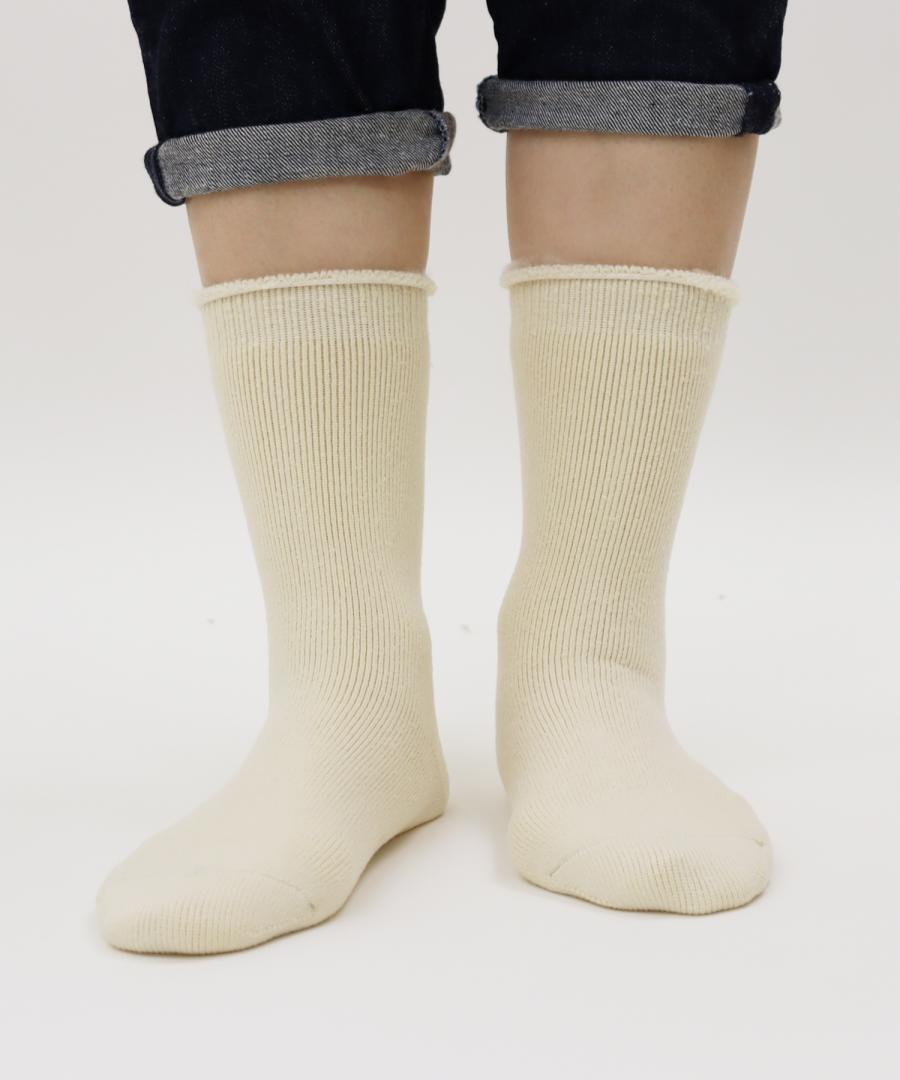 【1P】ふわふわ裏起毛パイル クルーソックス