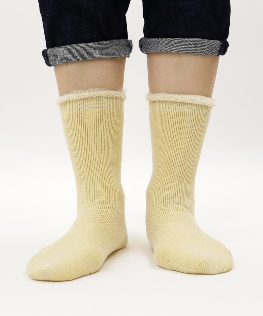 【1P】ふわふわ裏起毛パイル クルーソックス