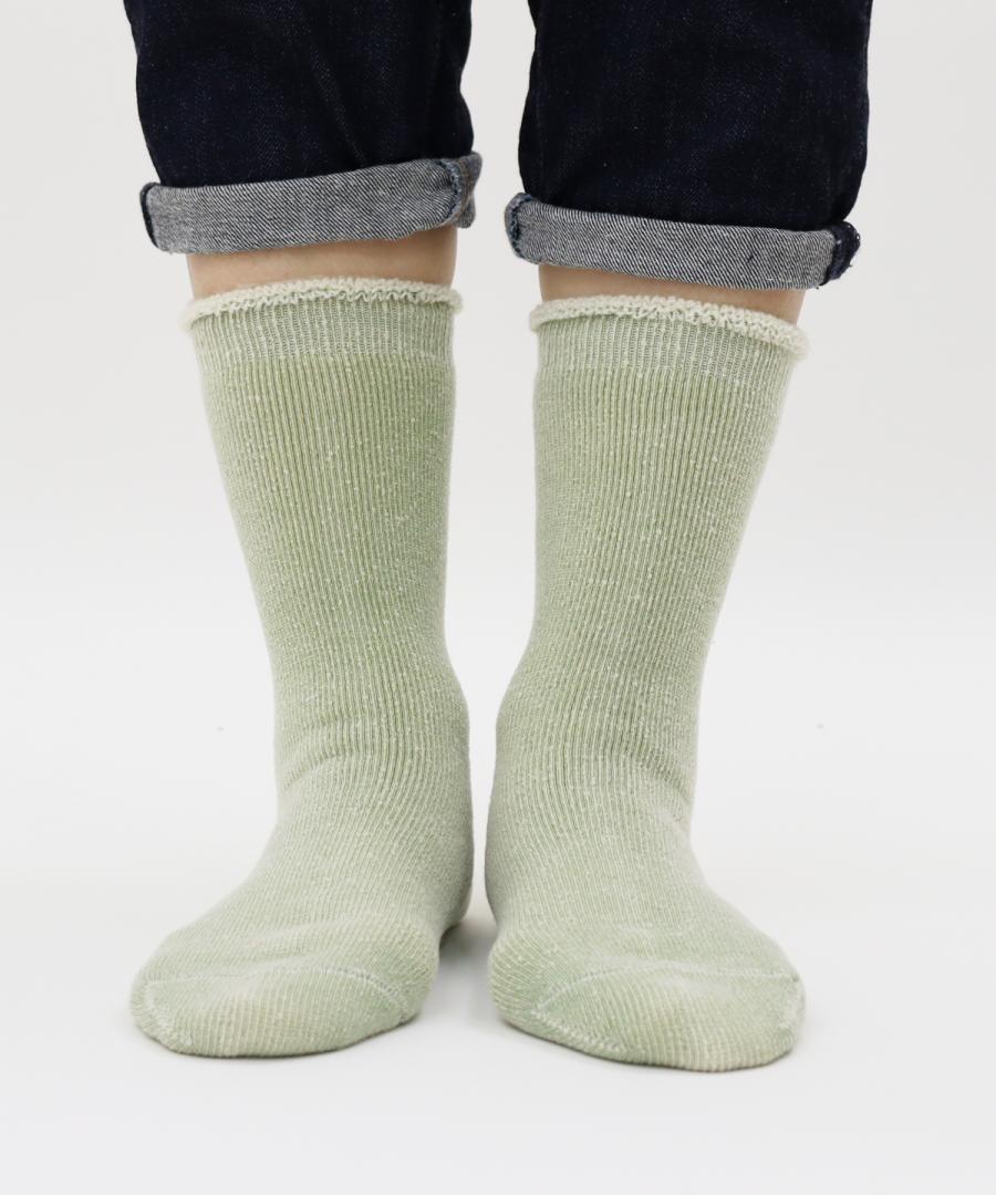 【1P】ふわふわ裏起毛パイル クルーソックス