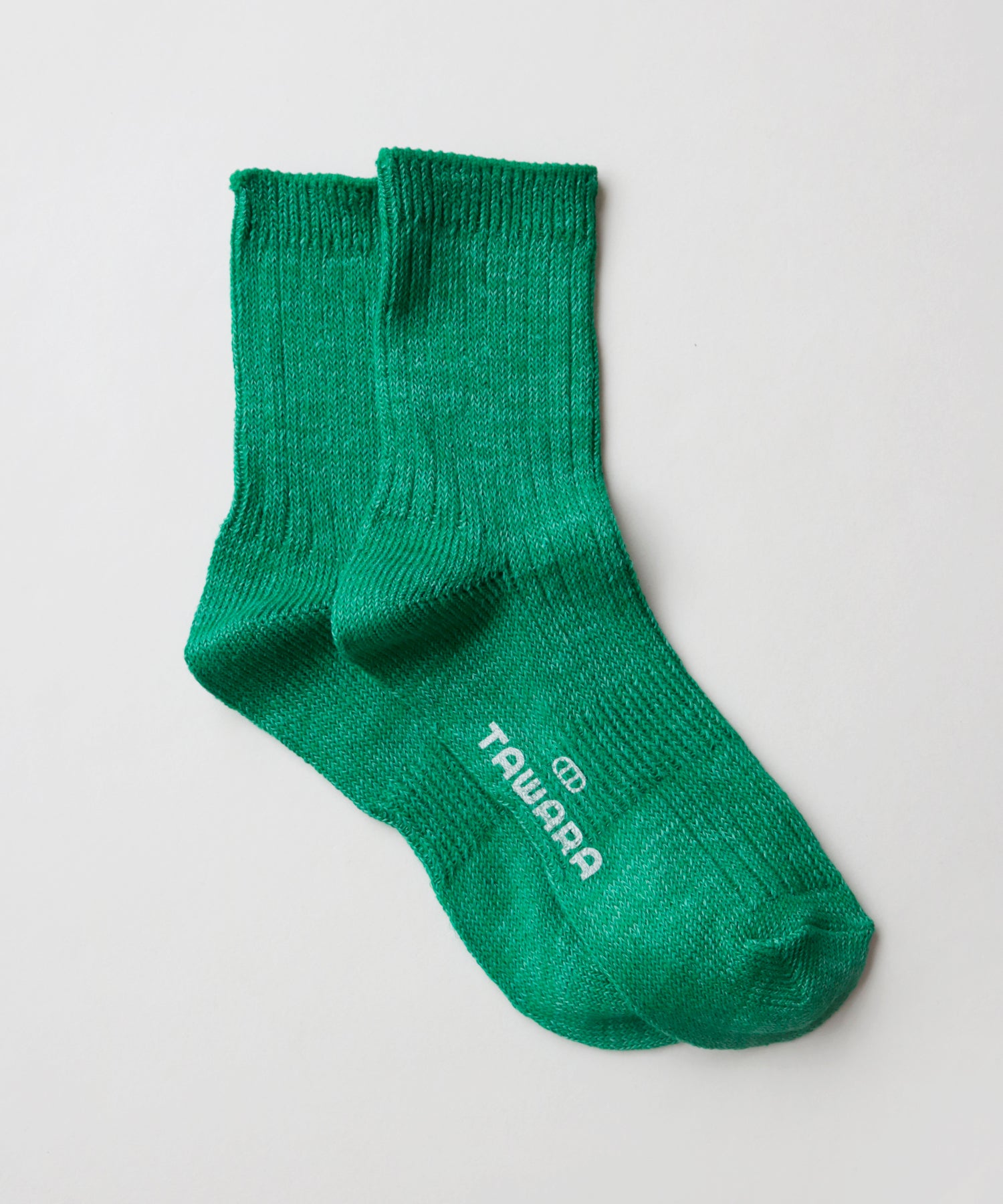 【1P】リネン×コットン リブ ショートソックス