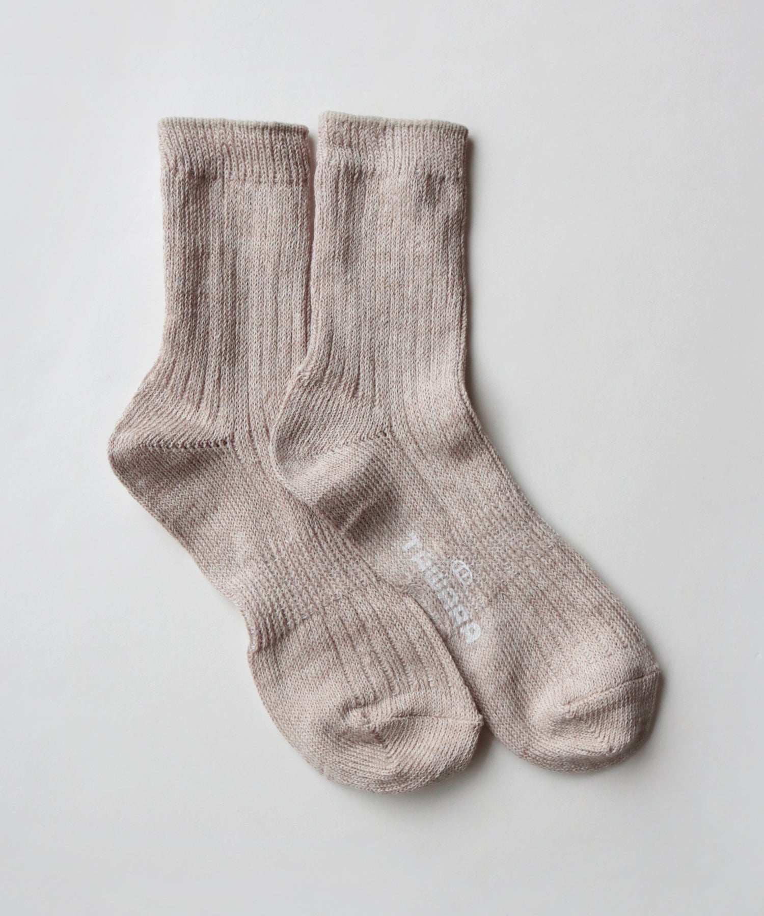 【1P】リネン×コットン リブ ショートソックス