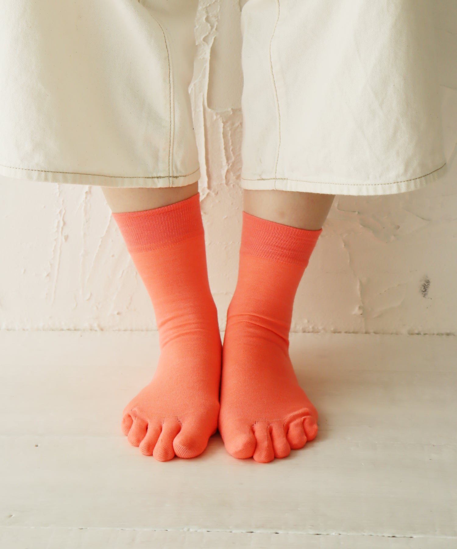 【1P】チラミセ ハイゲージ ５本指 ショートソックス