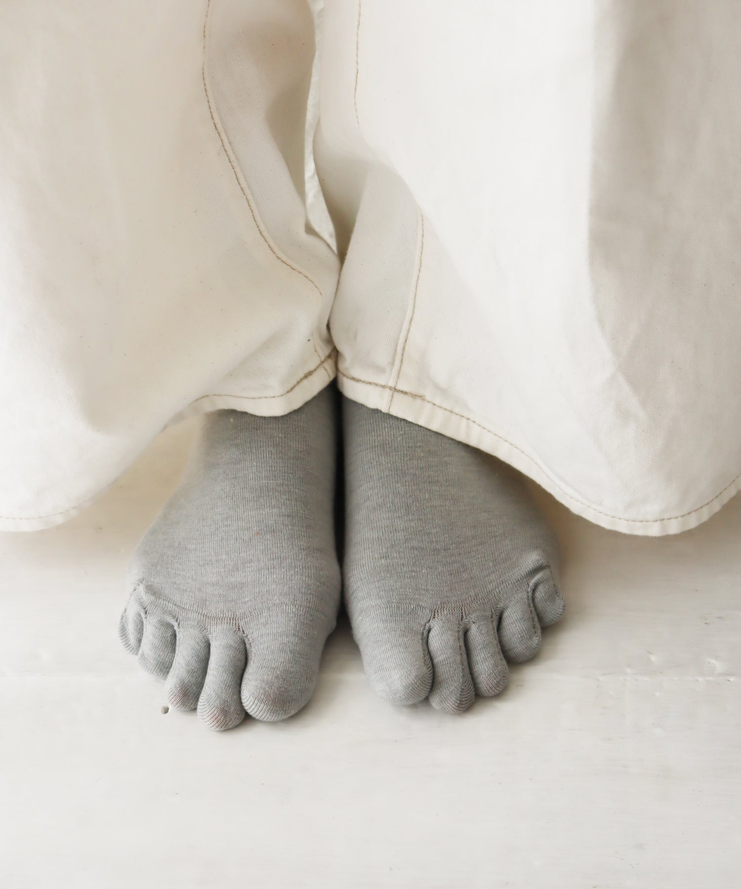 【1P】チラミセ ハイゲージ ５本指 ショートソックス