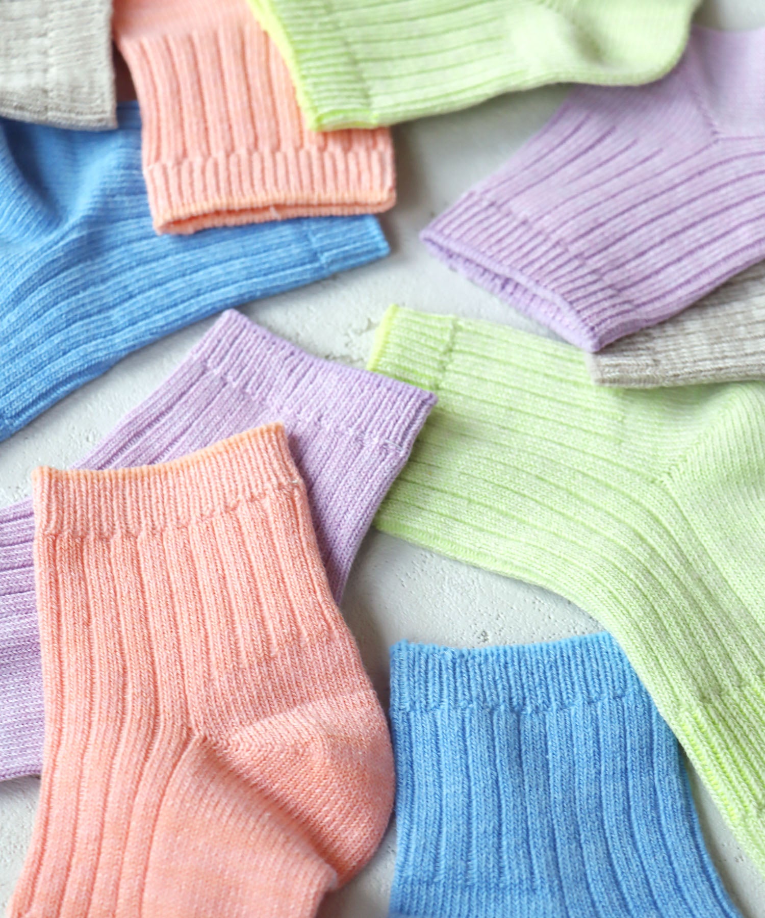 【1P】綿麻ソフトリブ ショートソックス