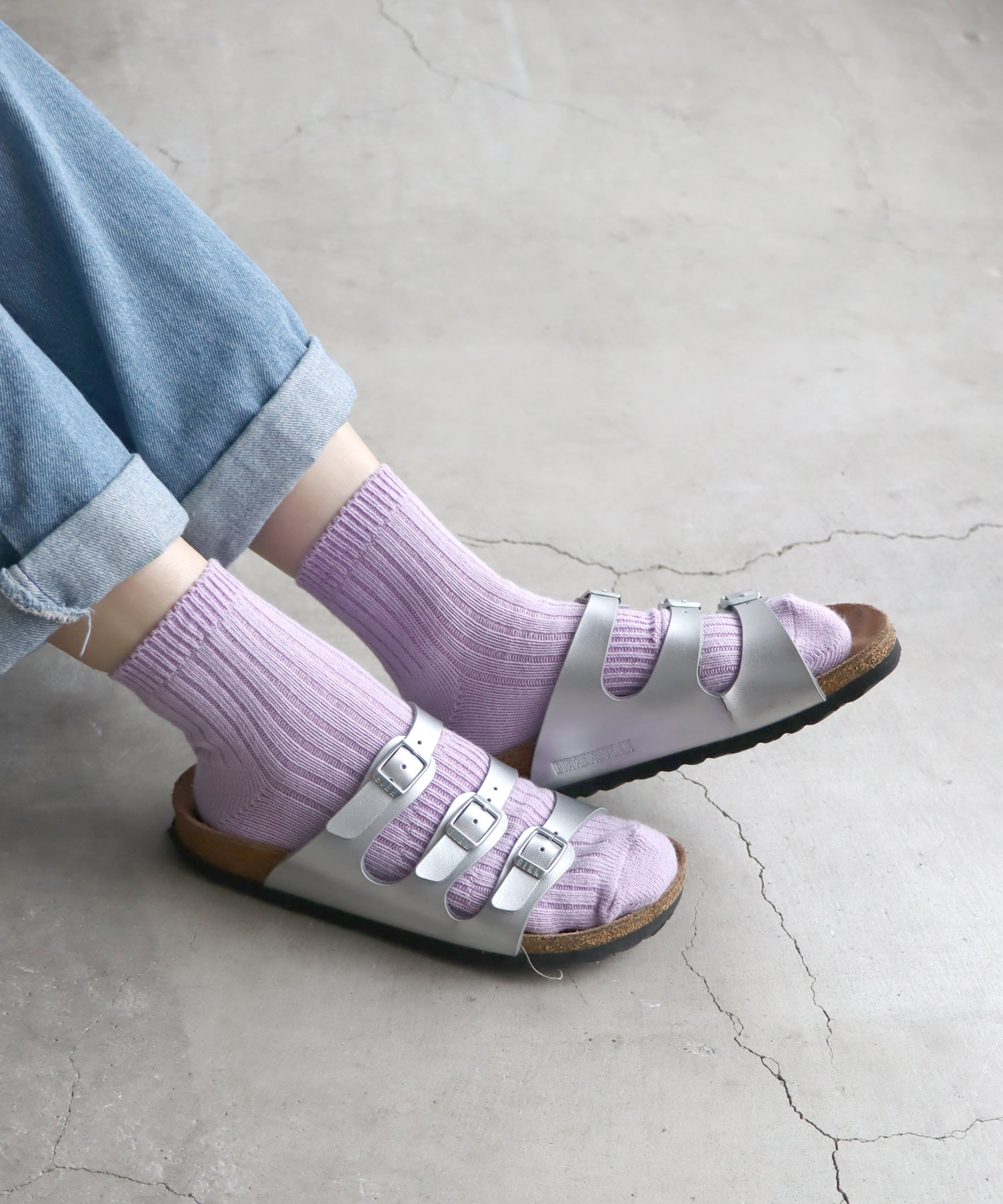 ラベンダー着用