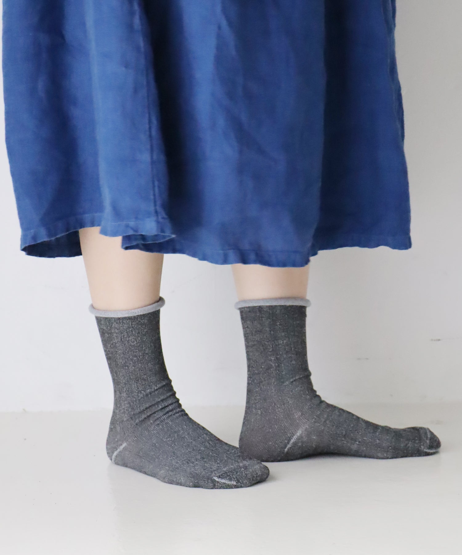 【1P】うちがわコットン ゴムなし クルーソックス