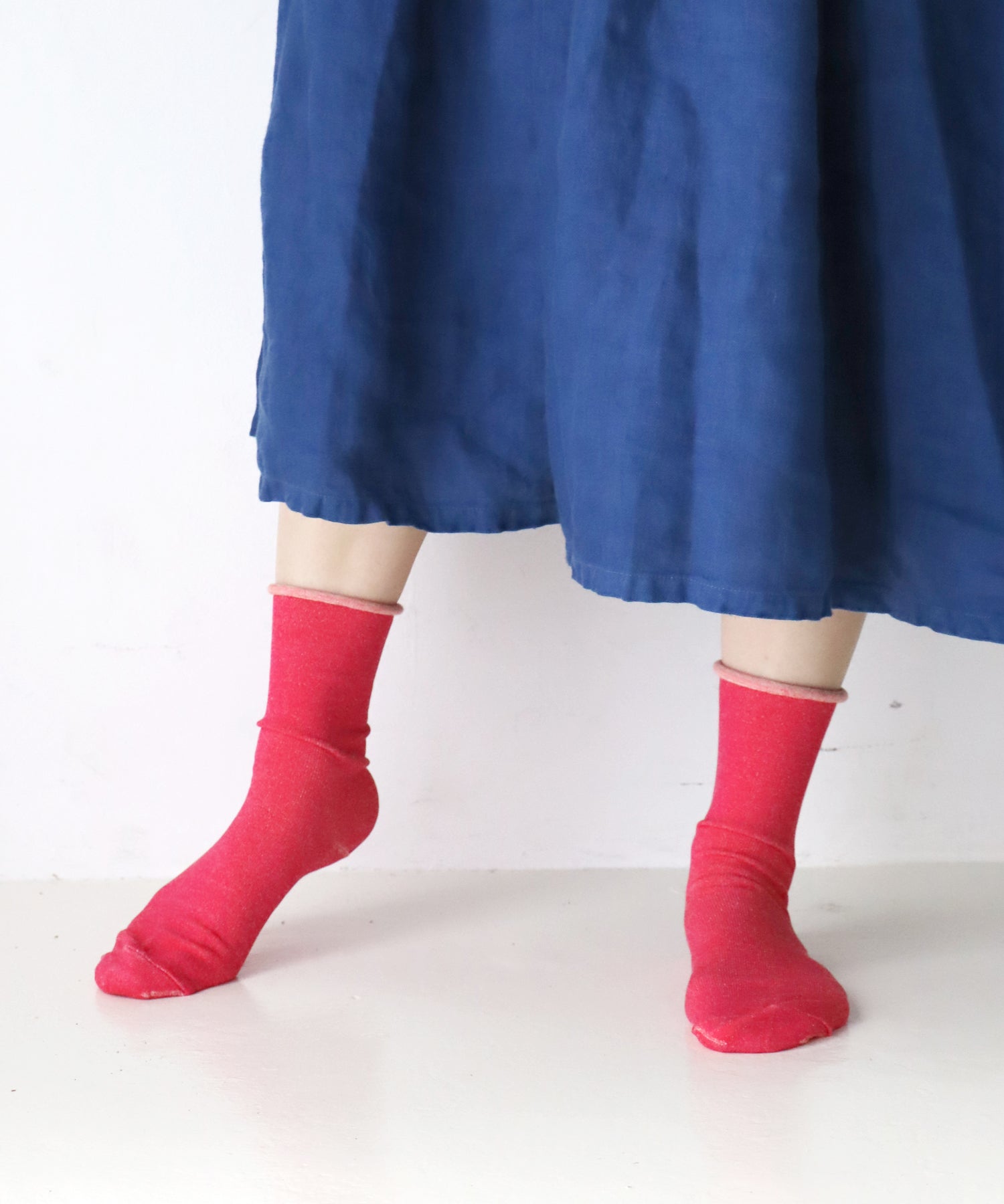 【1P】うちがわコットン ゴムなし クルーソックス