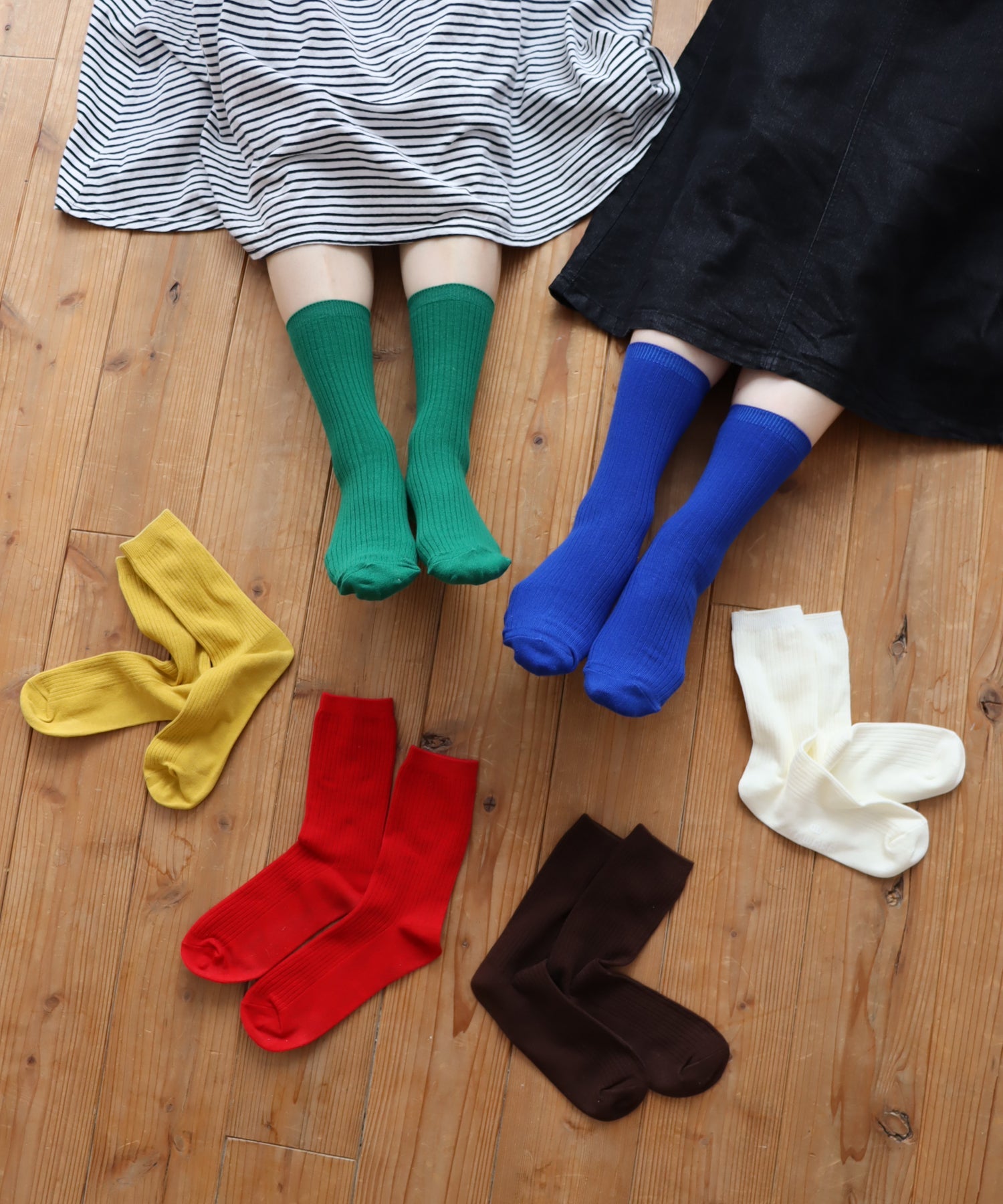 【1P】コットンリブ ベーシック クルーソックス