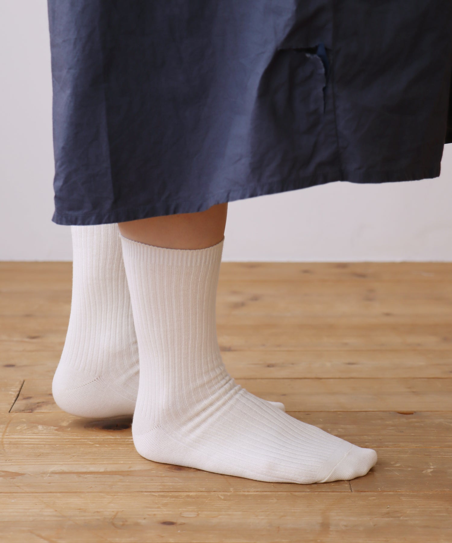 【1P】コットンリブ ベーシック クルーソックス