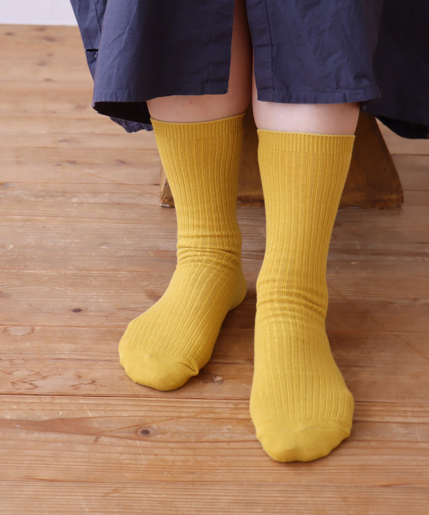 【1P】コットンリブ ベーシック クルーソックス