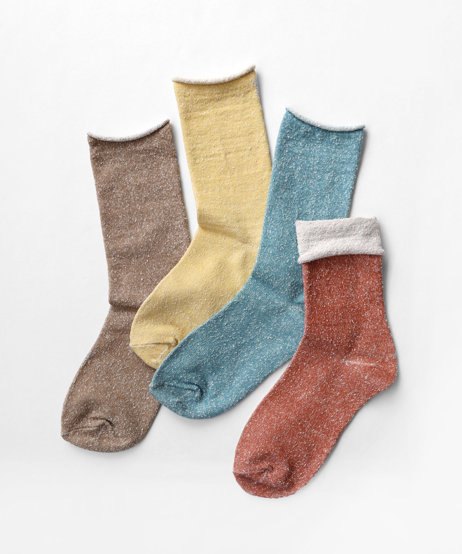 【1P】内側エコシルク ゴムなしクルーソックス