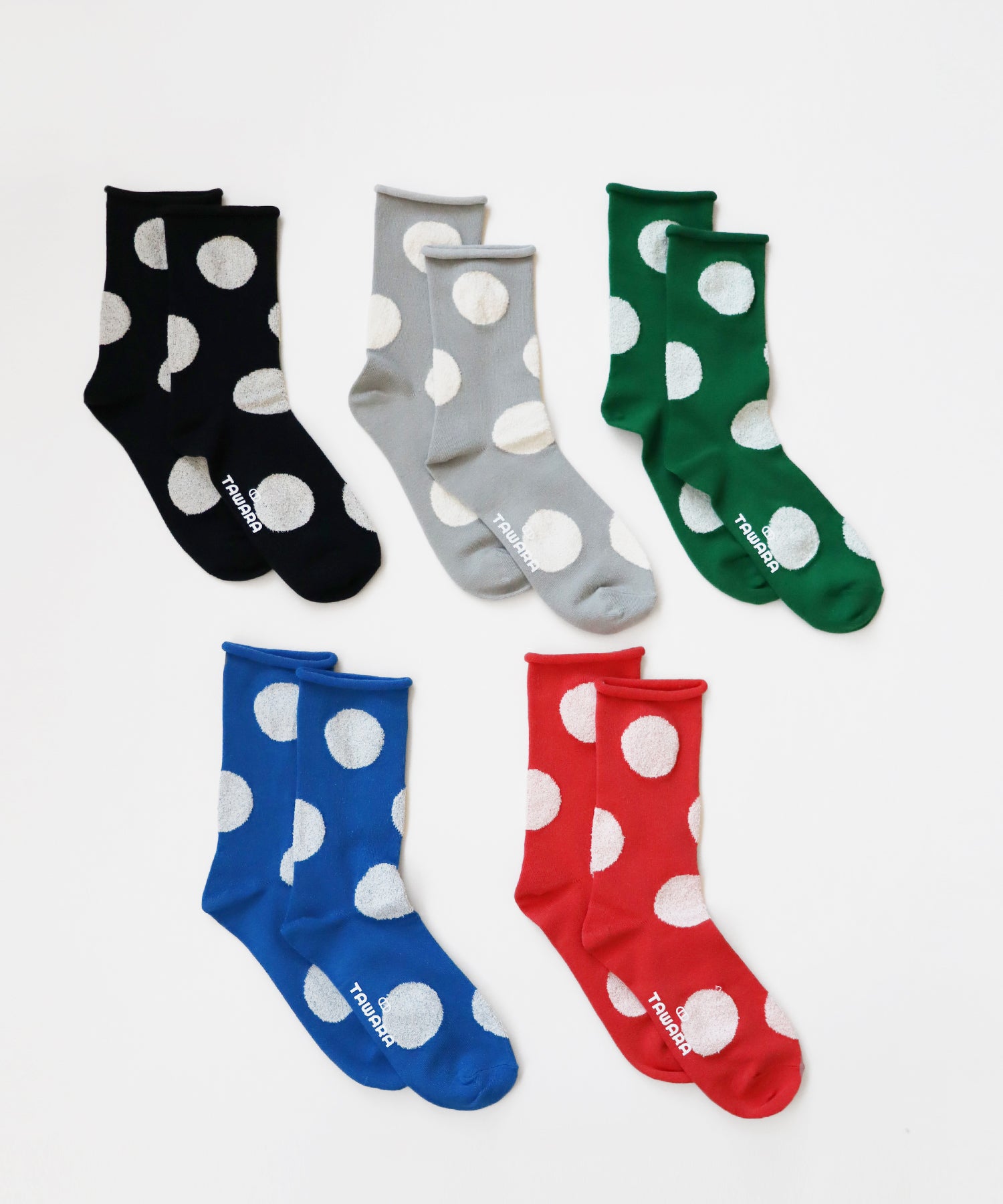 【1P】デイリードットクルーソックス