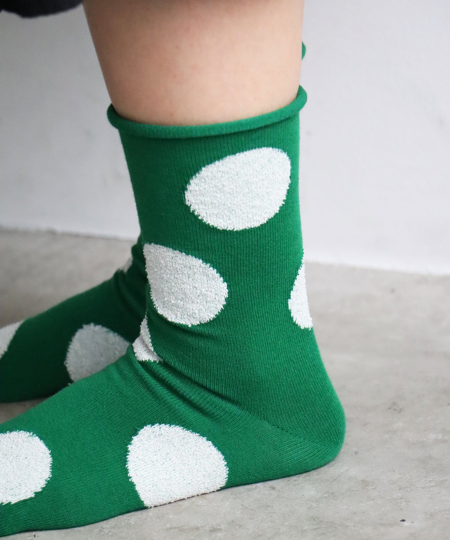 【1P】デイリードットクルーソックス