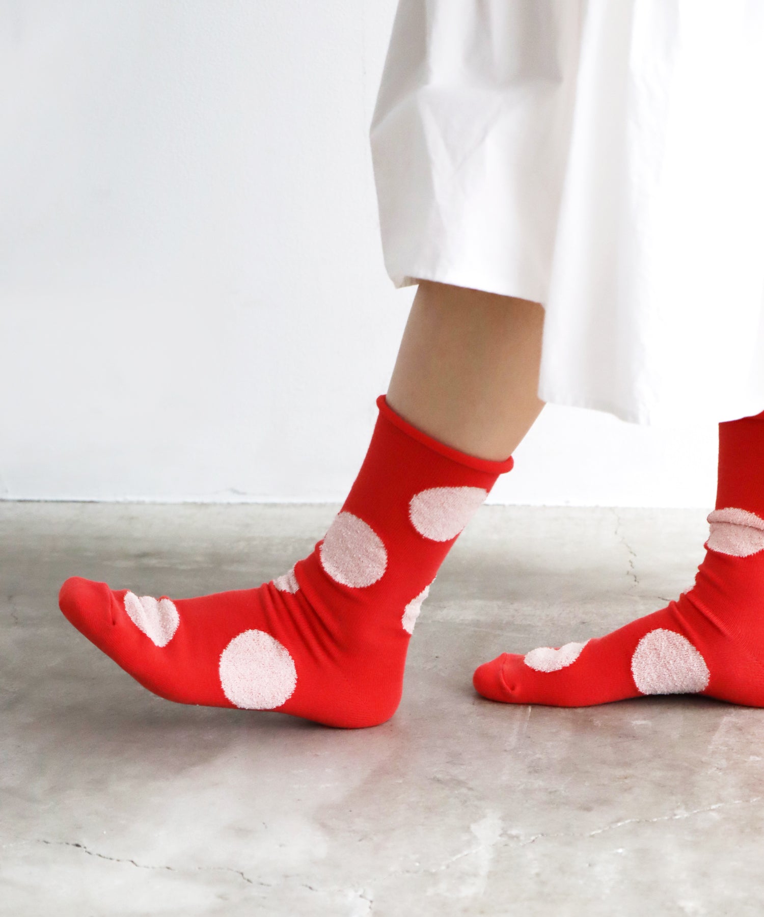 【1P】デイリードットクルーソックス