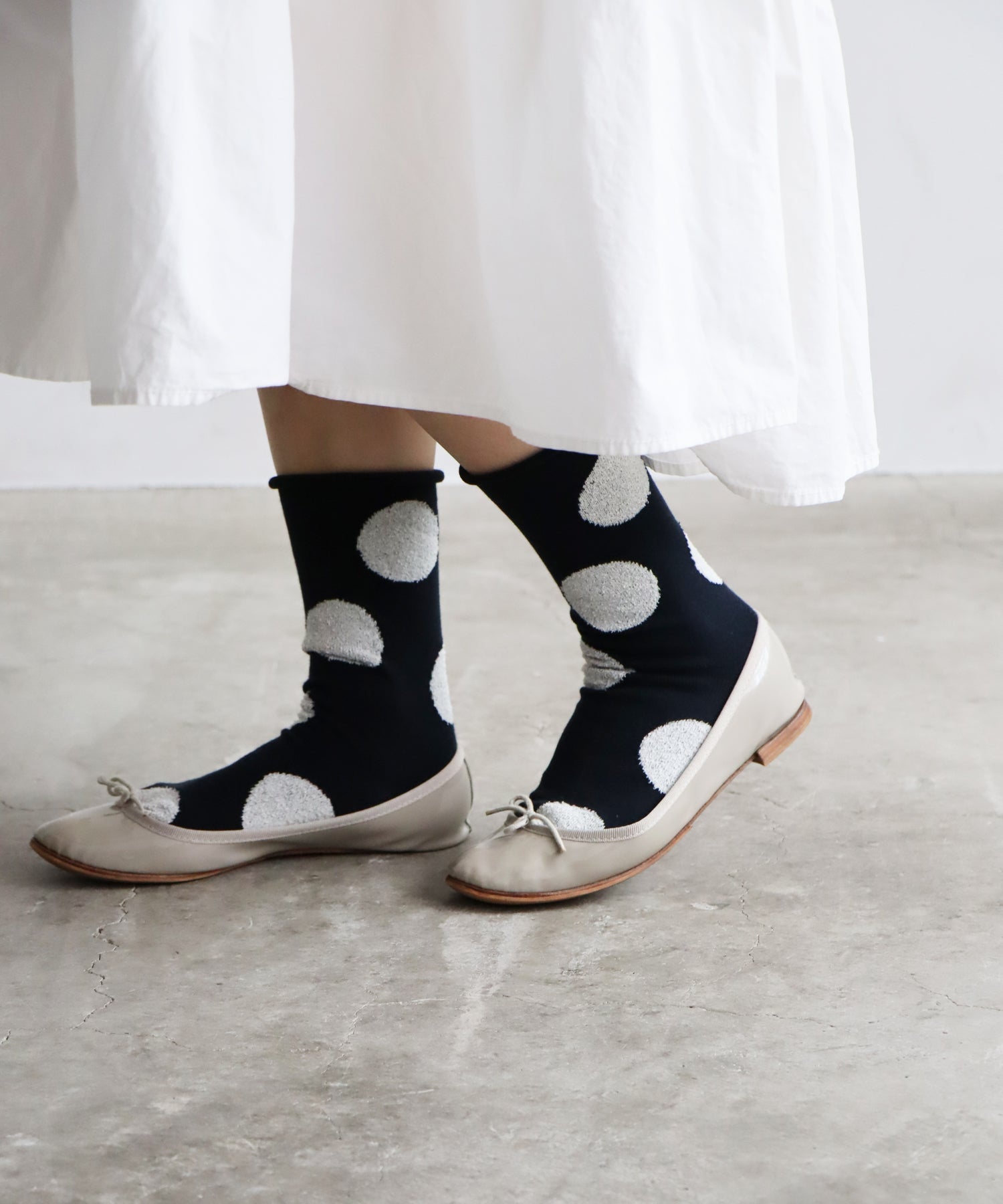 【1P】デイリードットクルーソックス