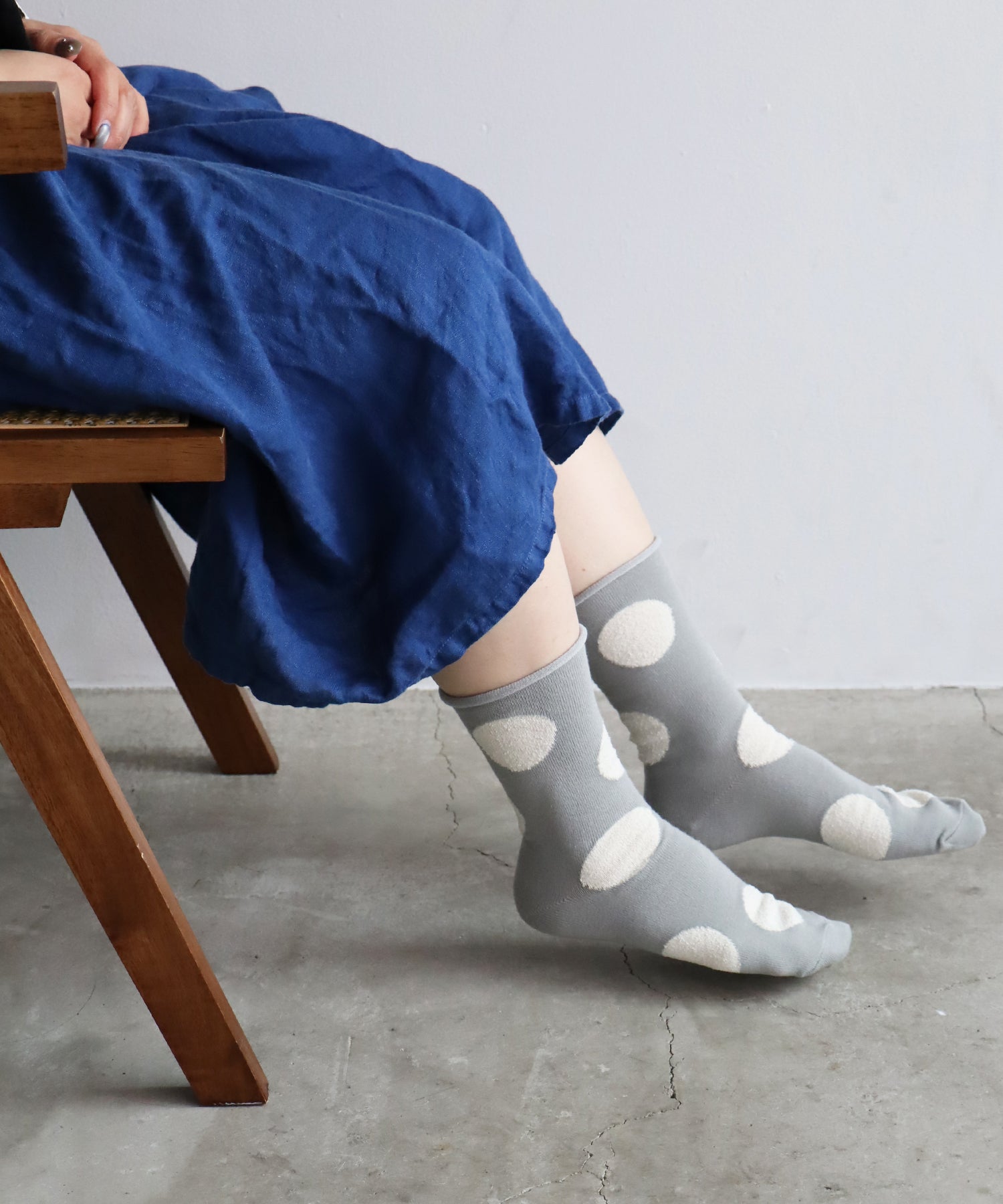 【1P】デイリードットクルーソックス