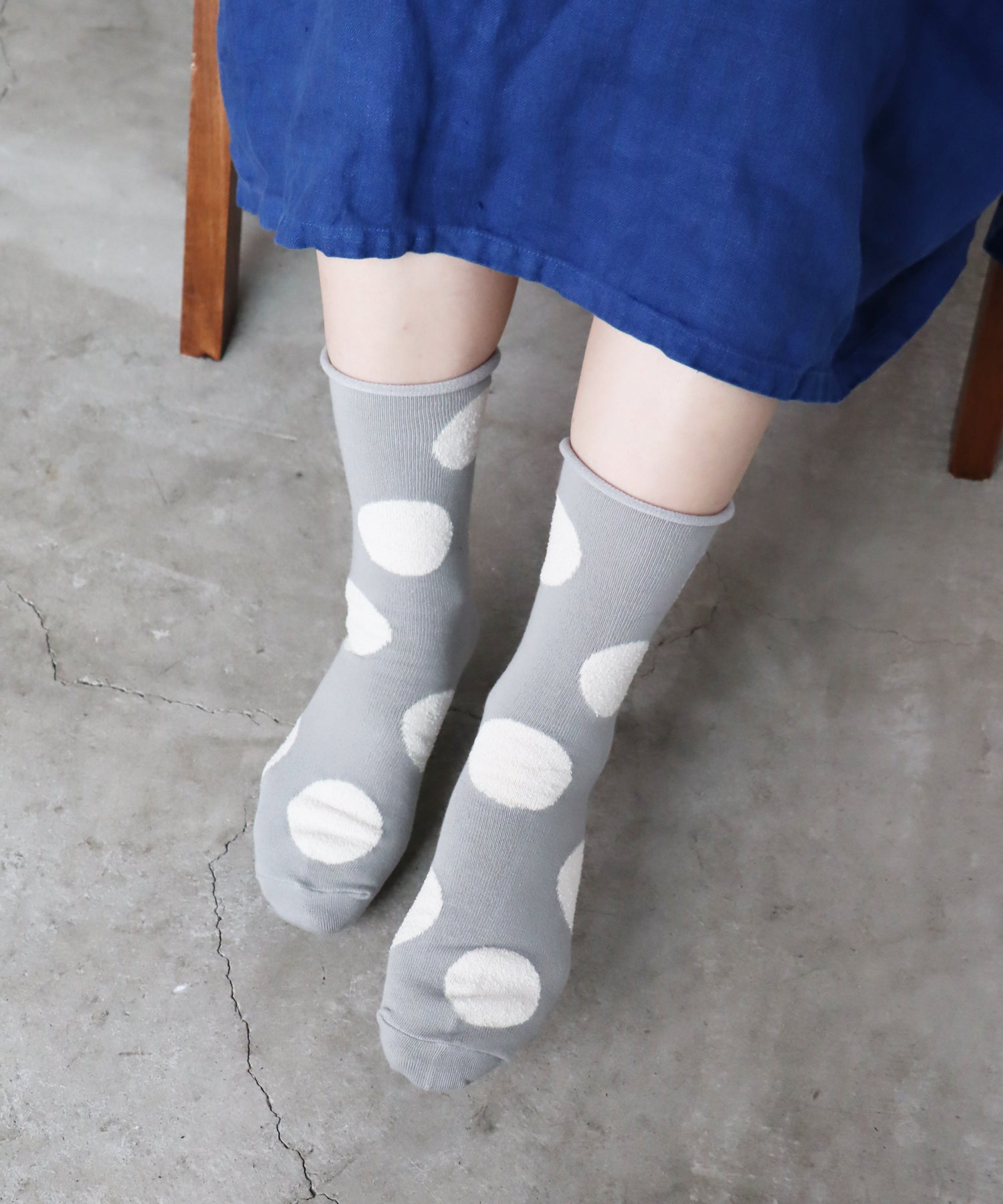 【1P】デイリードットクルーソックス