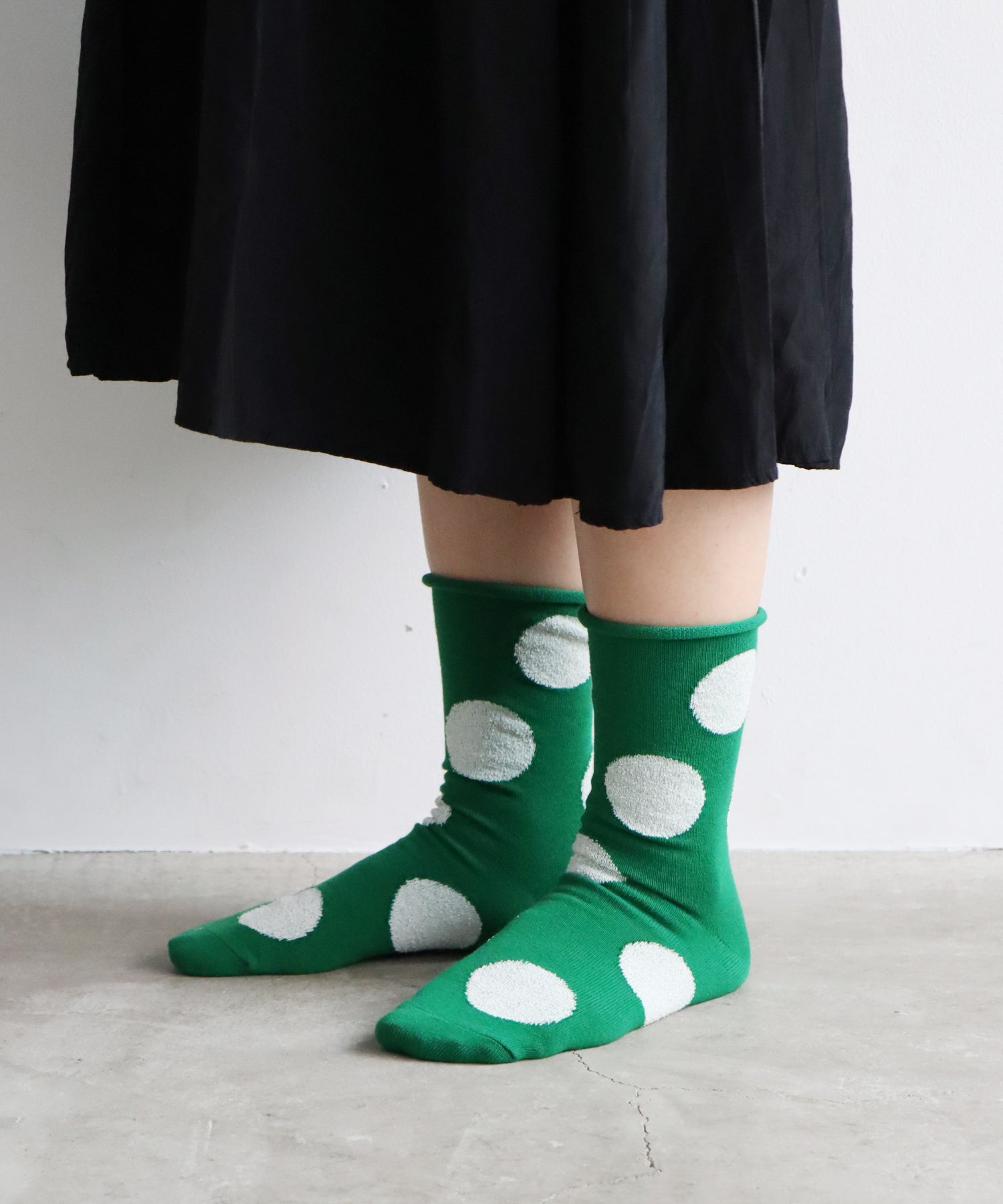 【1P】デイリードットクルーソックス