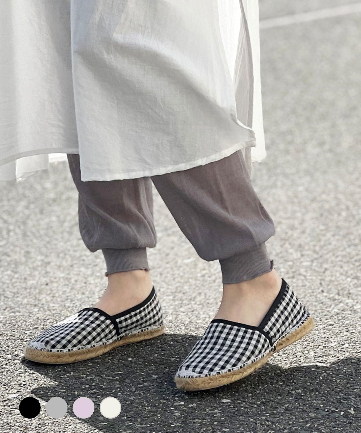 ゆるっとガーゼ編み コットン レギンス