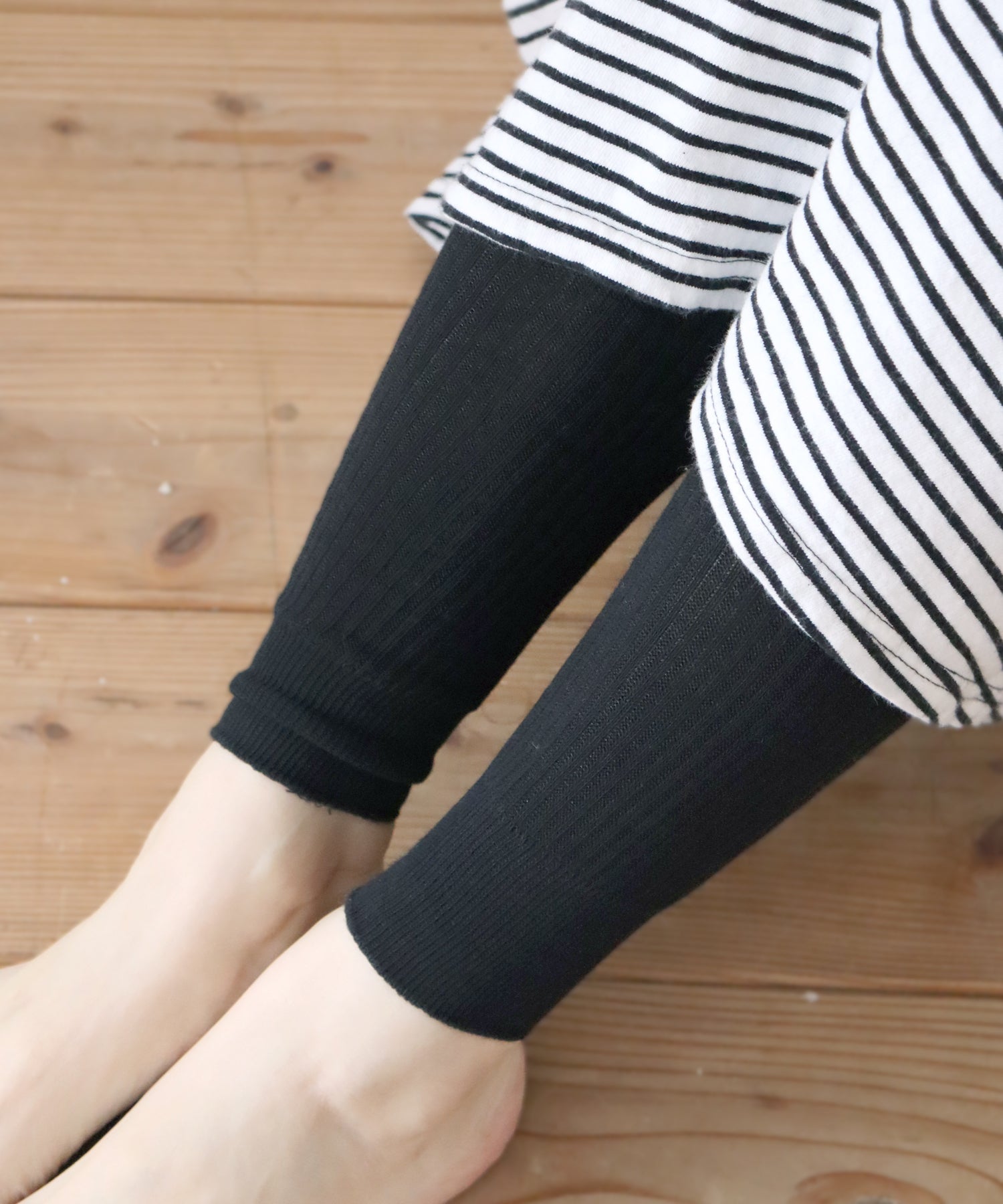 やわらかコットン リブレギンス