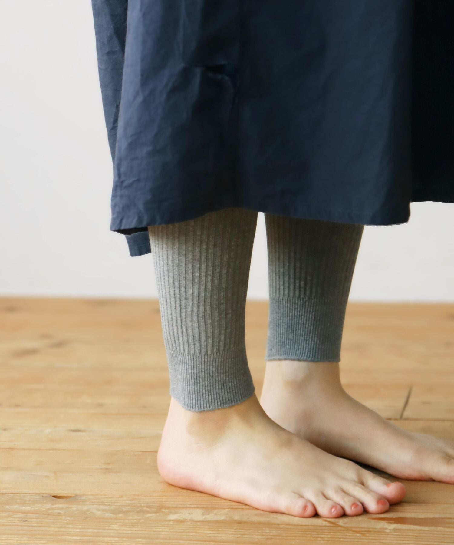 やわらかコットン リブレギンス