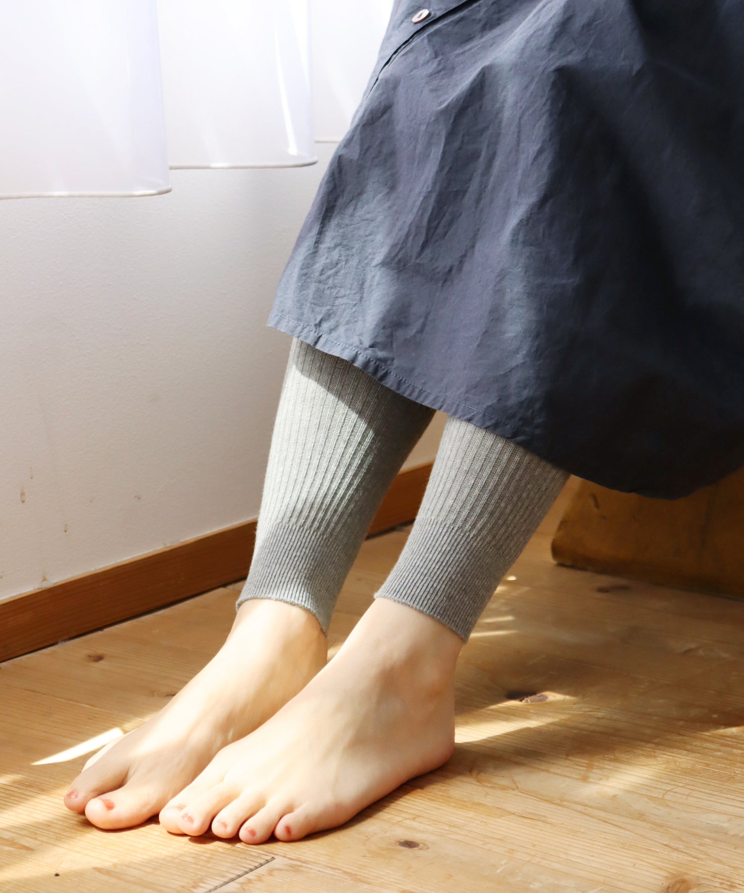 やわらかコットン リブレギンス