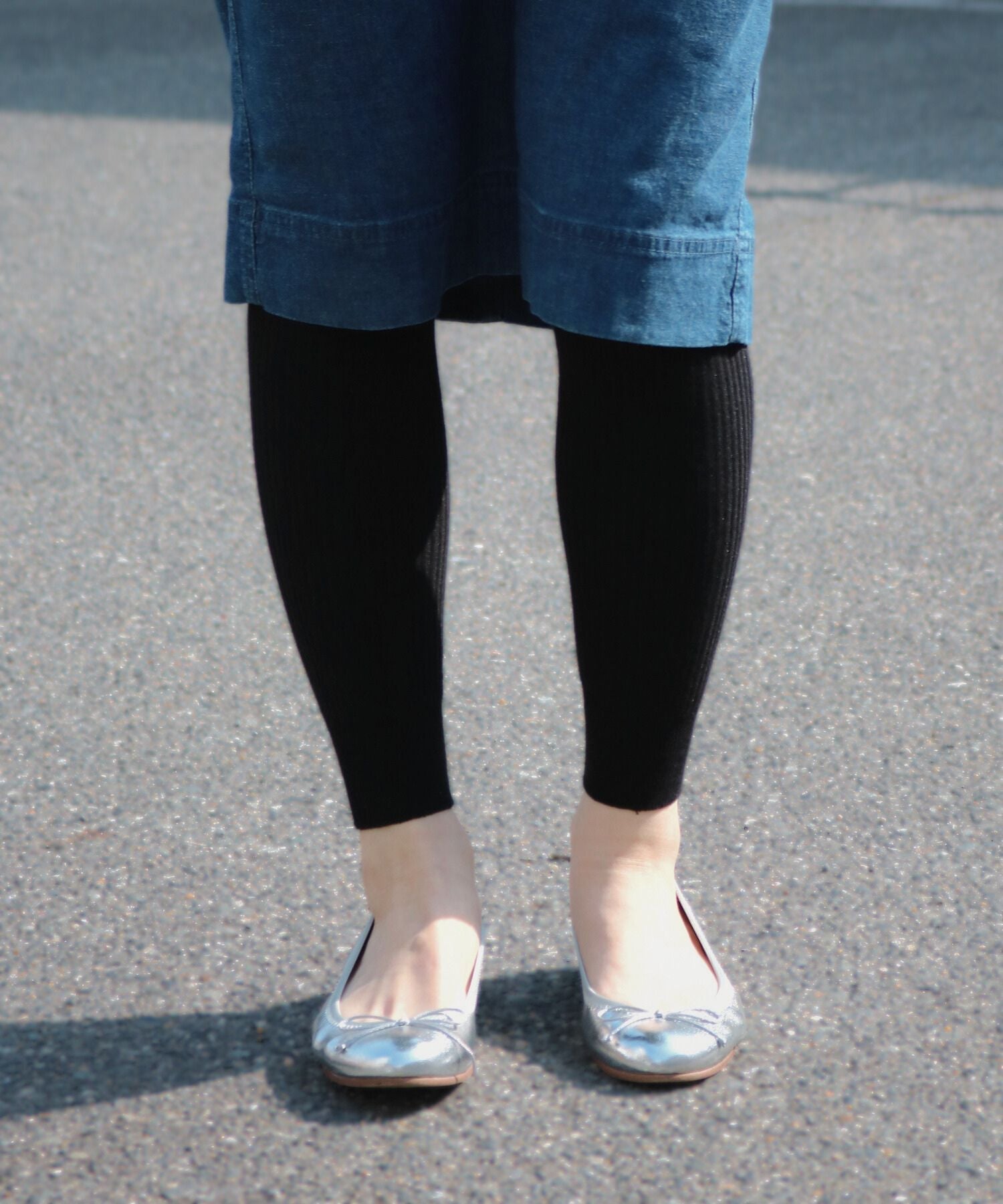 やわらかコットン リブレギンス